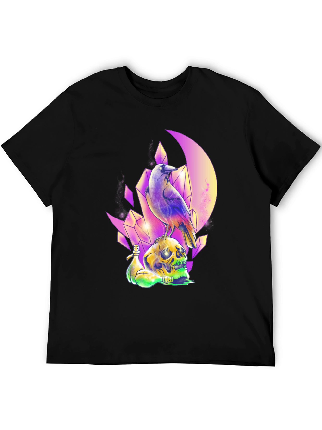 Raven Skull Crystal T-Shirt
