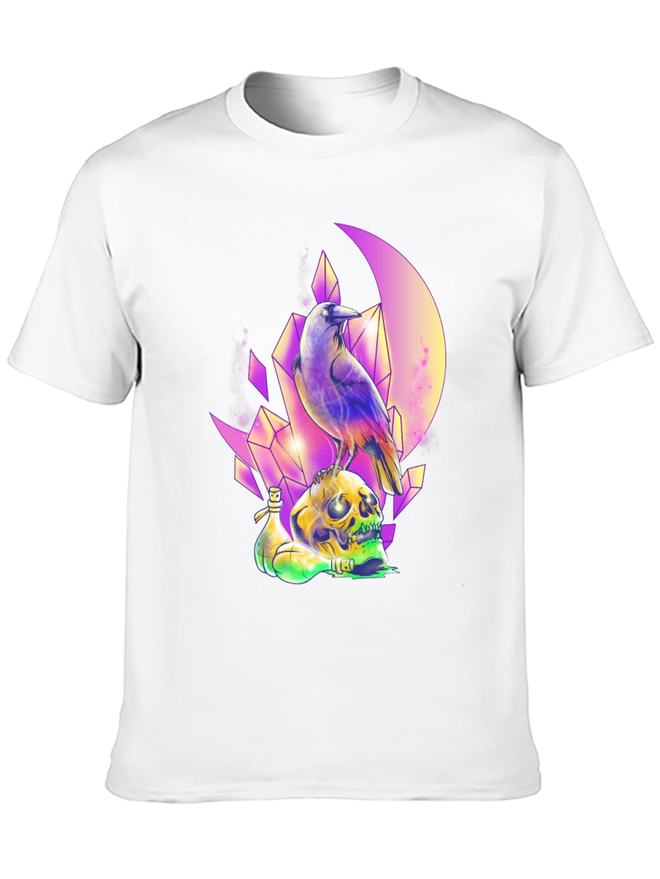 Raven Skull Crystal T-Shirt