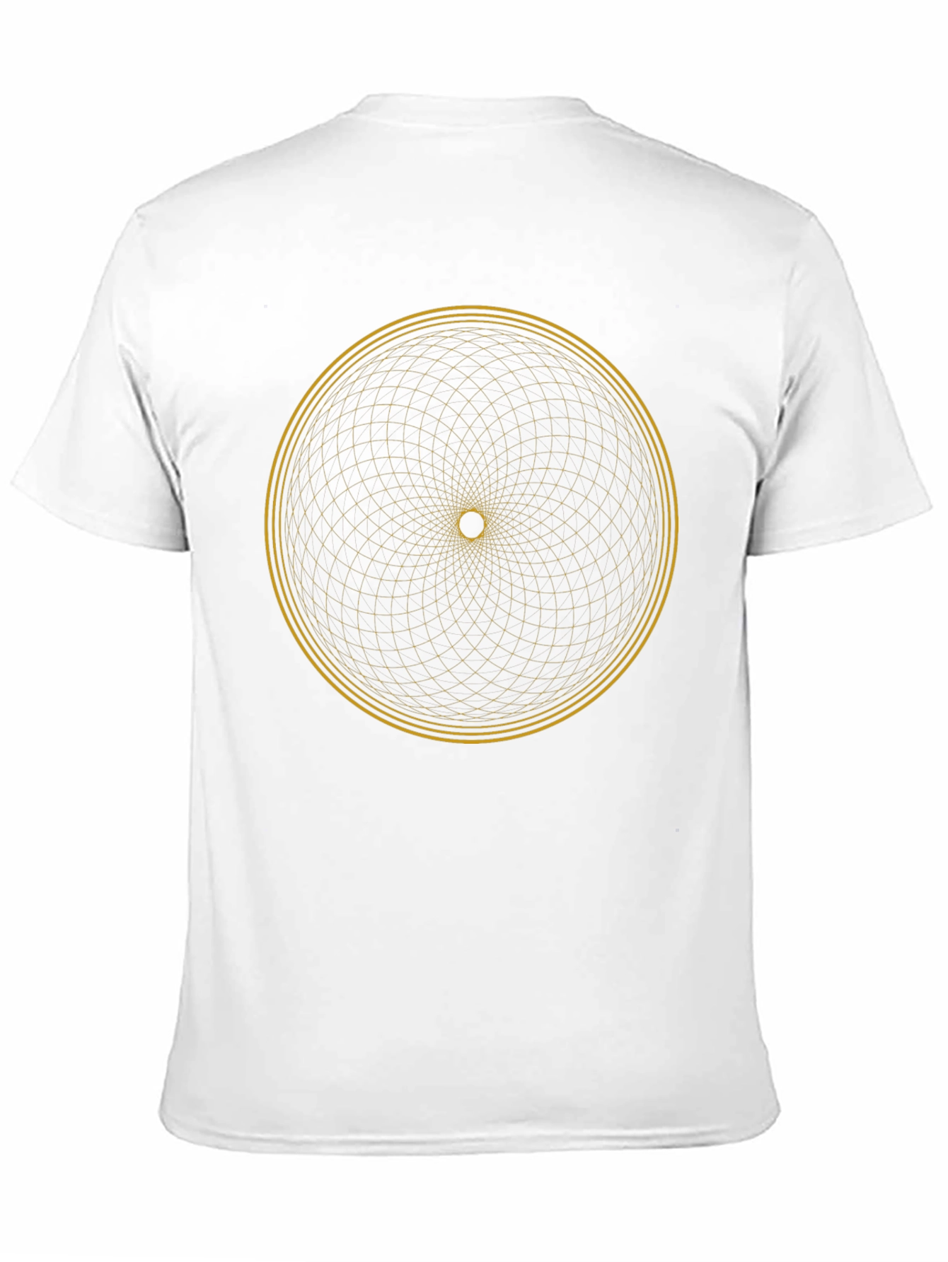 Geometric Circle Design T-Shirt - Black