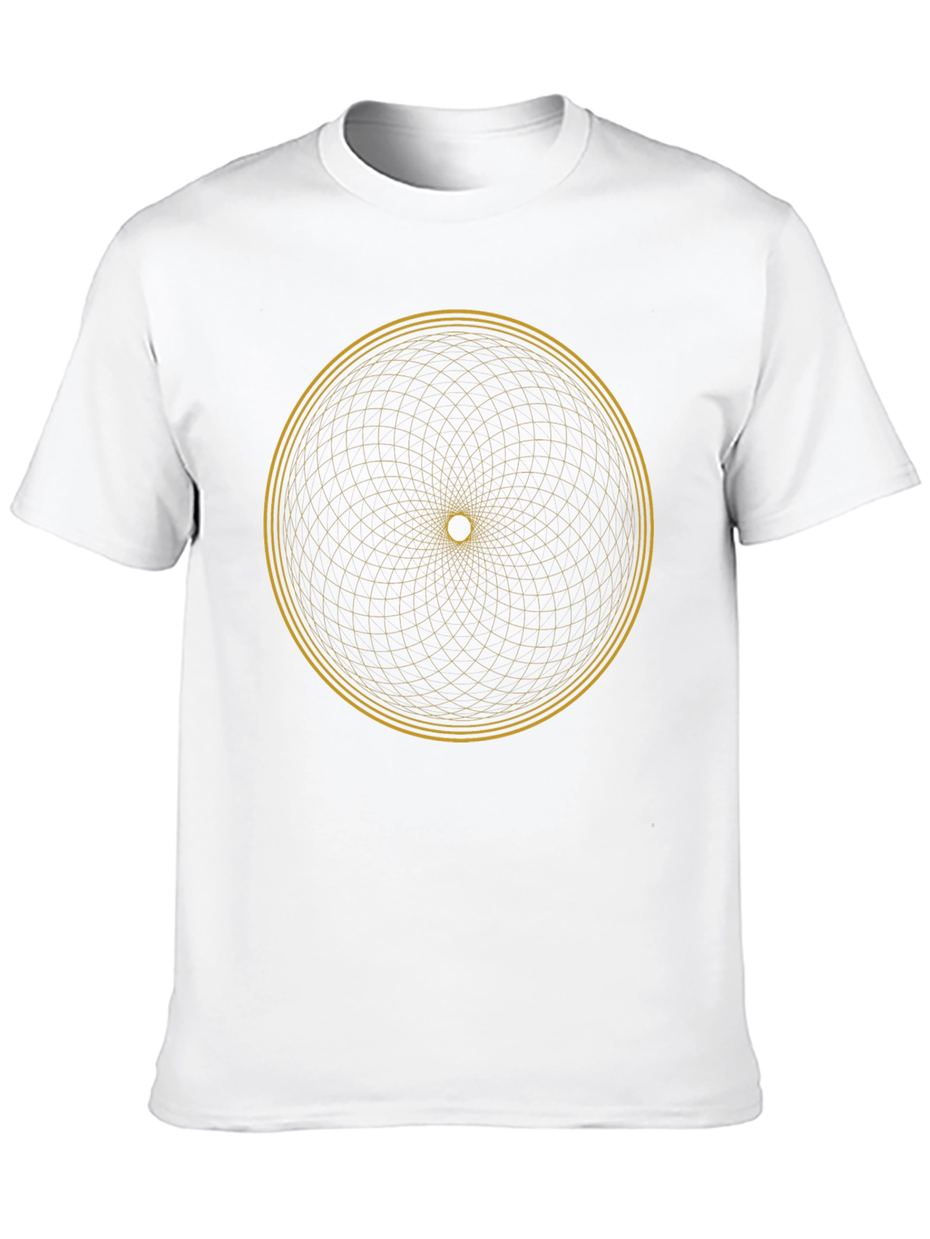 Geometric Circle Design T-Shirt - Black