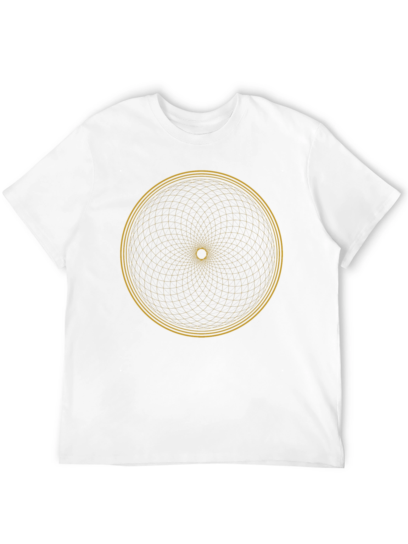 Geometric Circle Design T-Shirt - Black