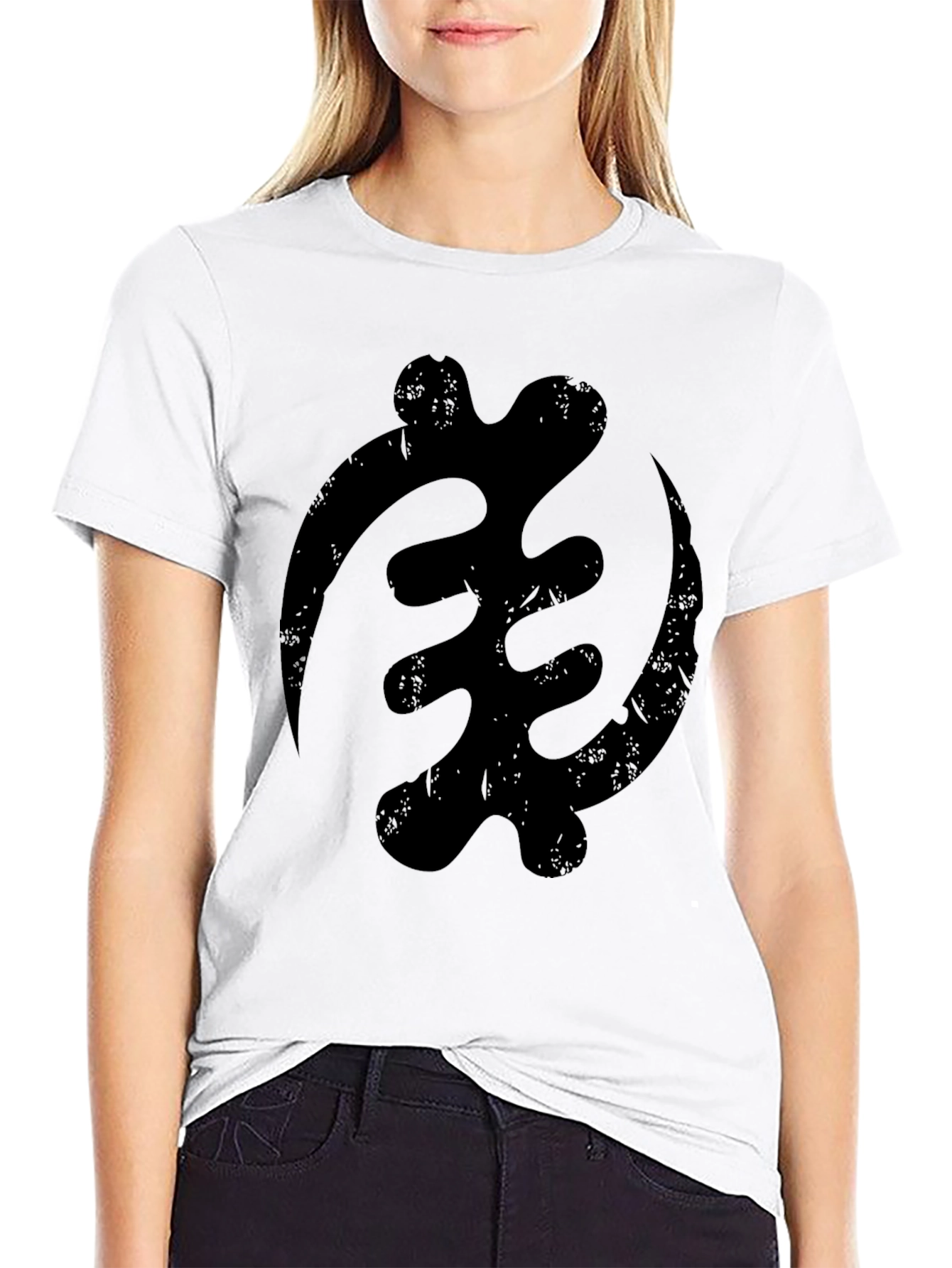Black Adinkra Symbol Graphic T-Shirt