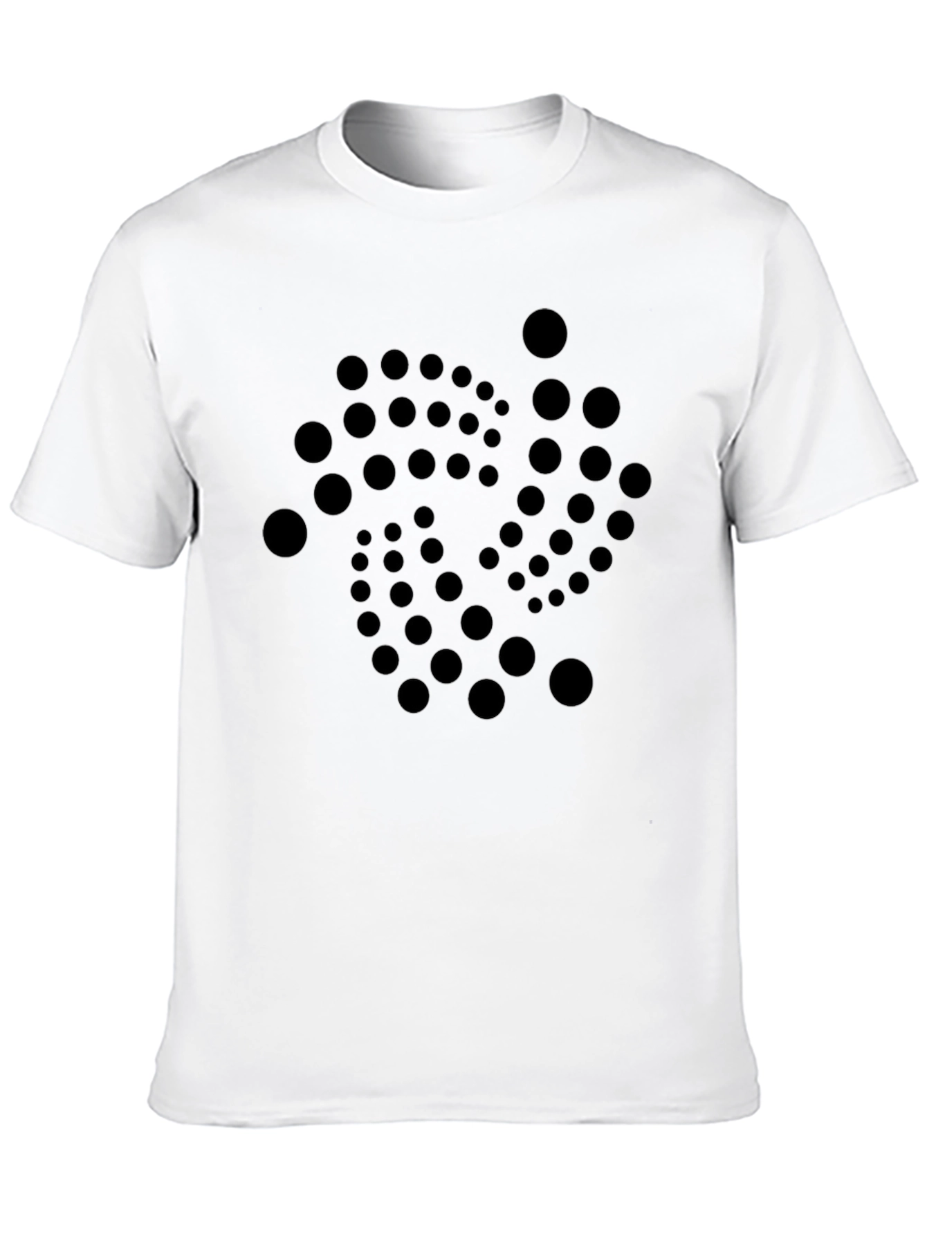 Abstract Circle Pattern T-Shirt - Black