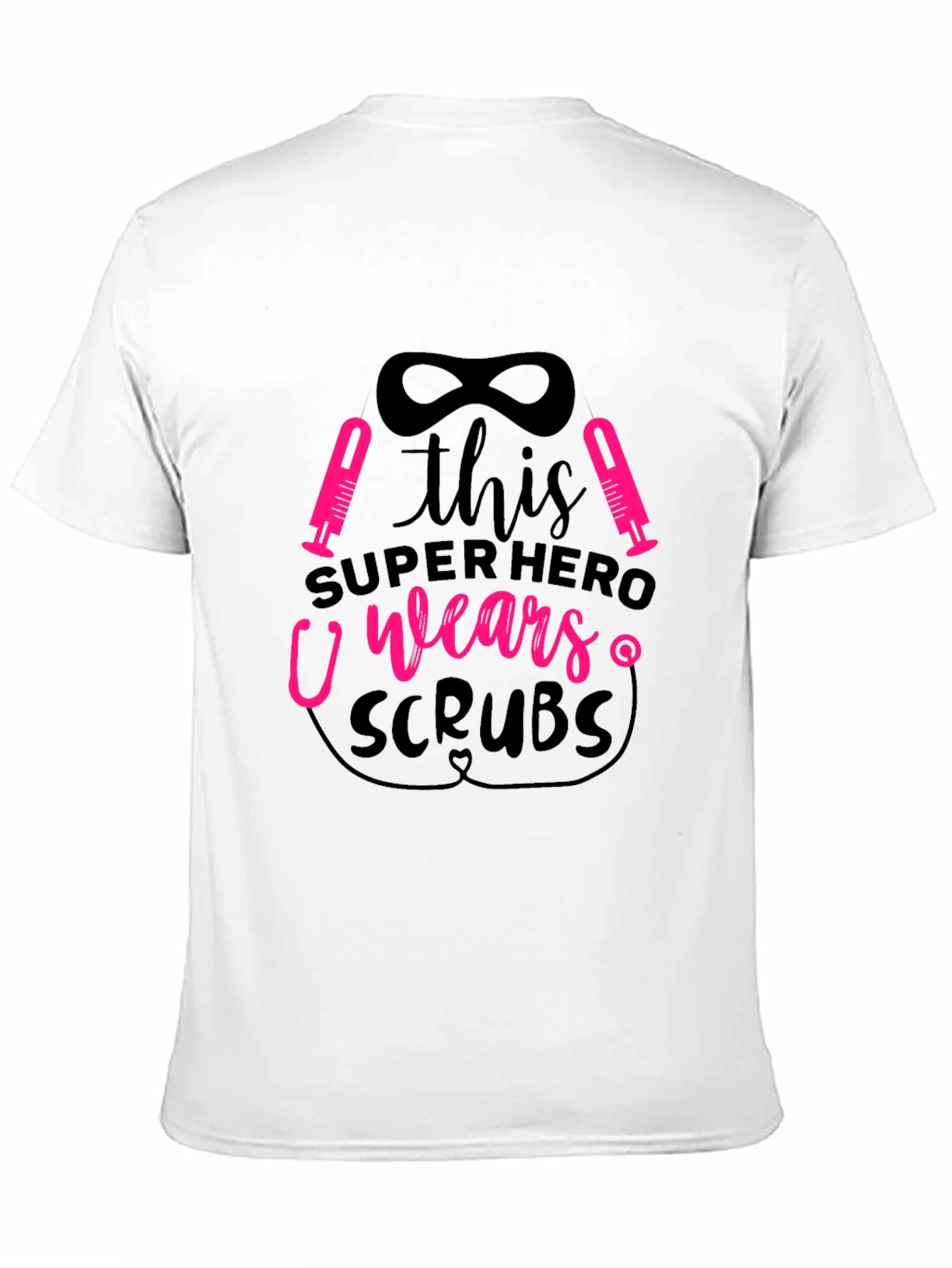 Superhero Scrubs Graphic Tee - Black Unisex T-Shirt