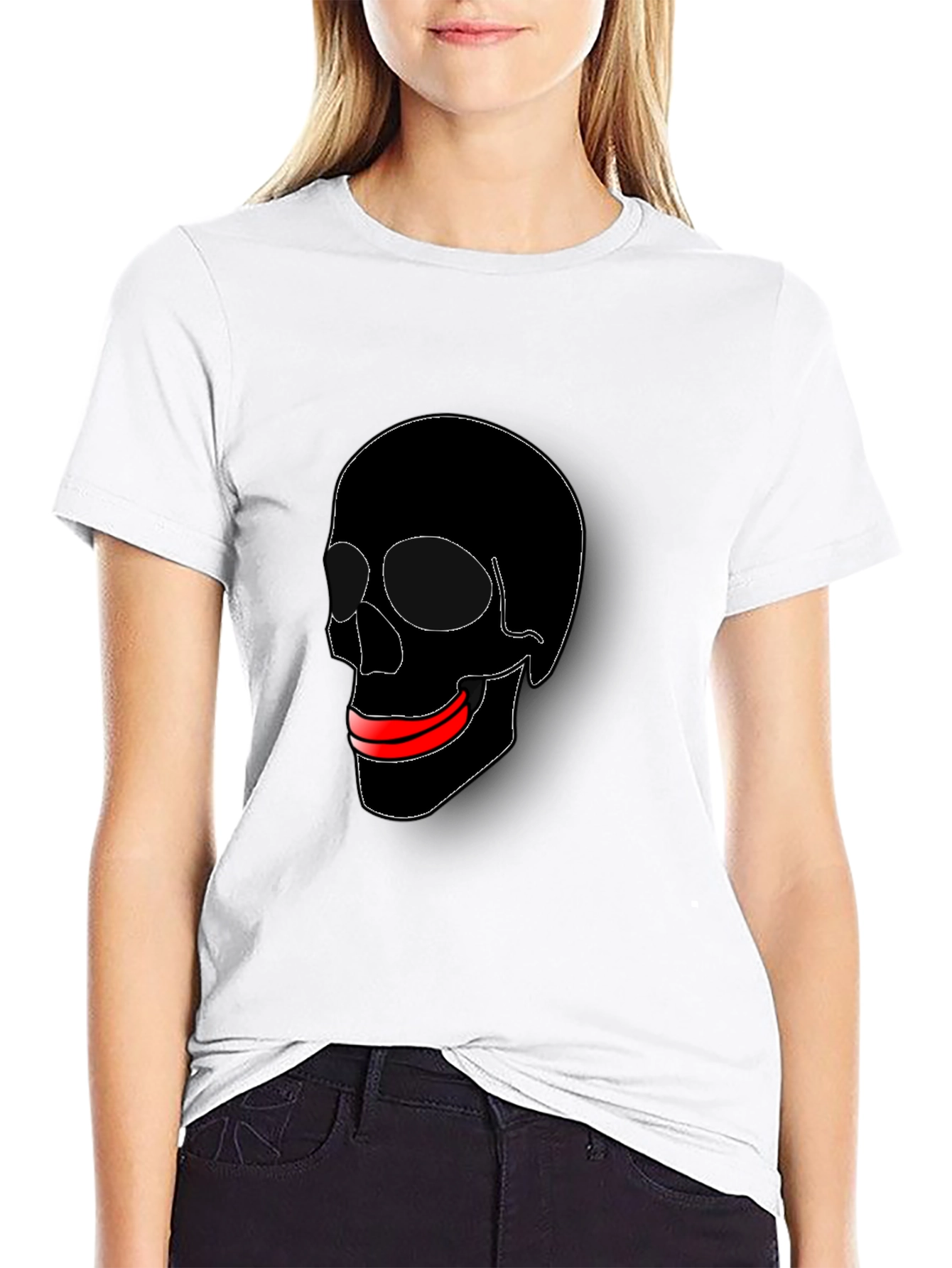 Skull Graphic Tee - Black Casual T-Shirt