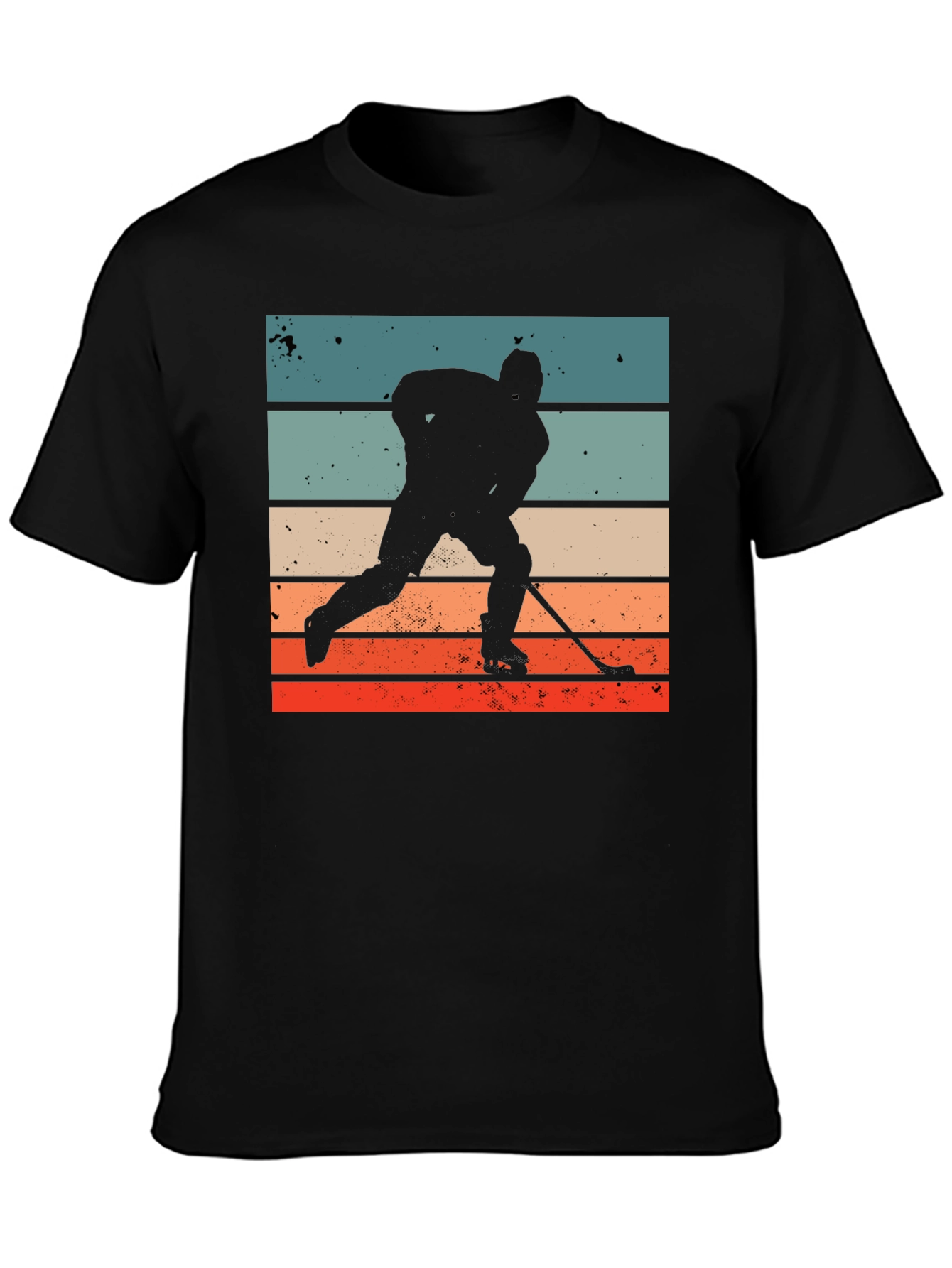 Retro Hockey Player Graphic T-Shirt