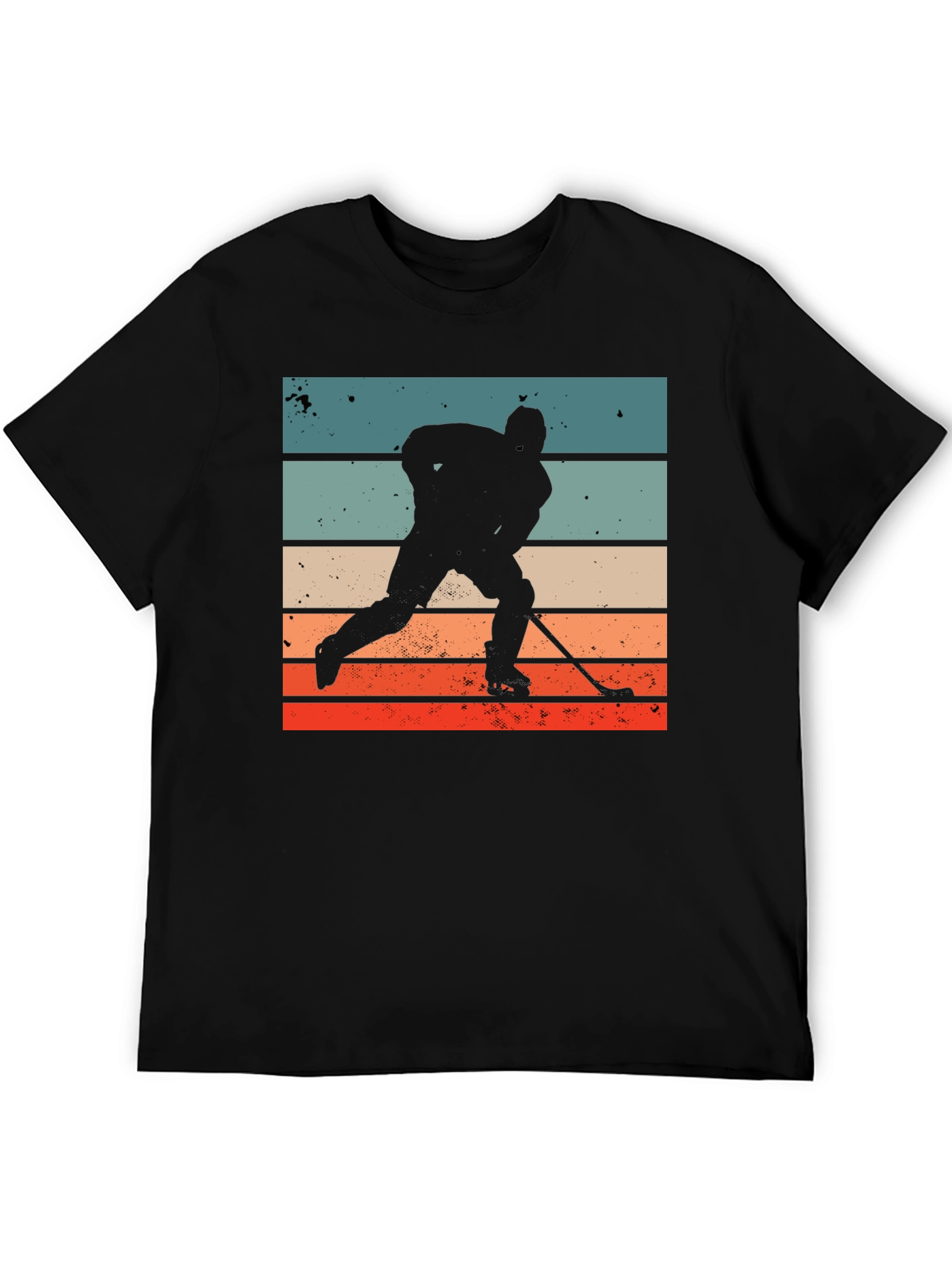 Retro Hockey Player Graphic T-Shirt
