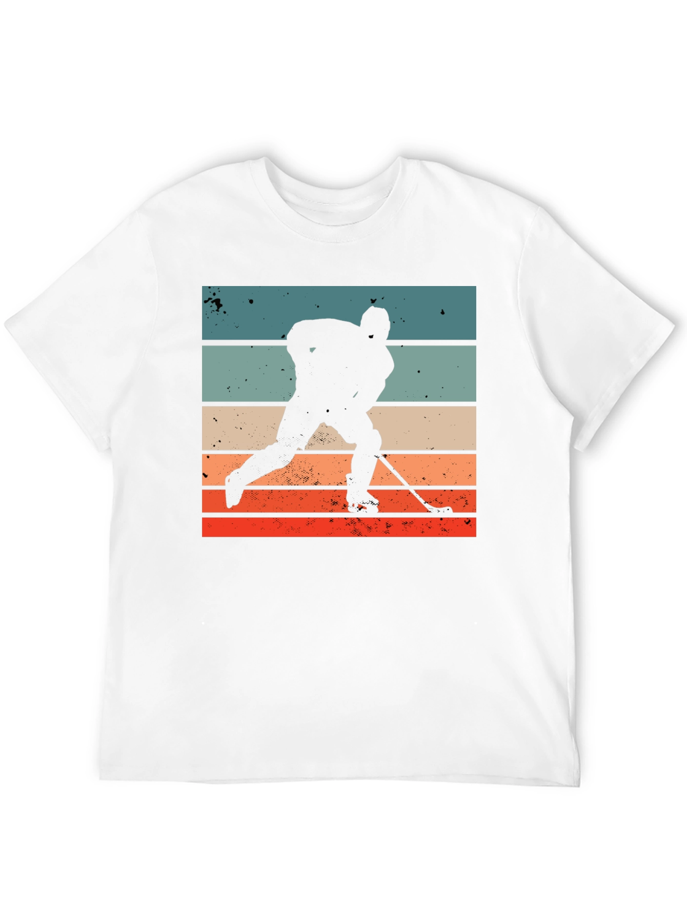 Retro Hockey Player Graphic T-Shirt