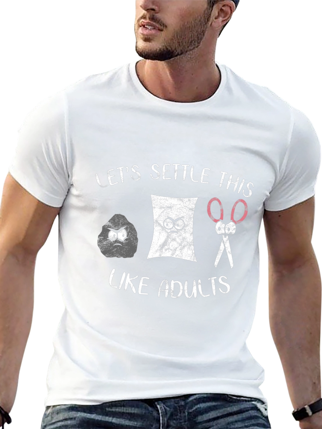 Rock Paper Scissors Adult Settle T-Shirt