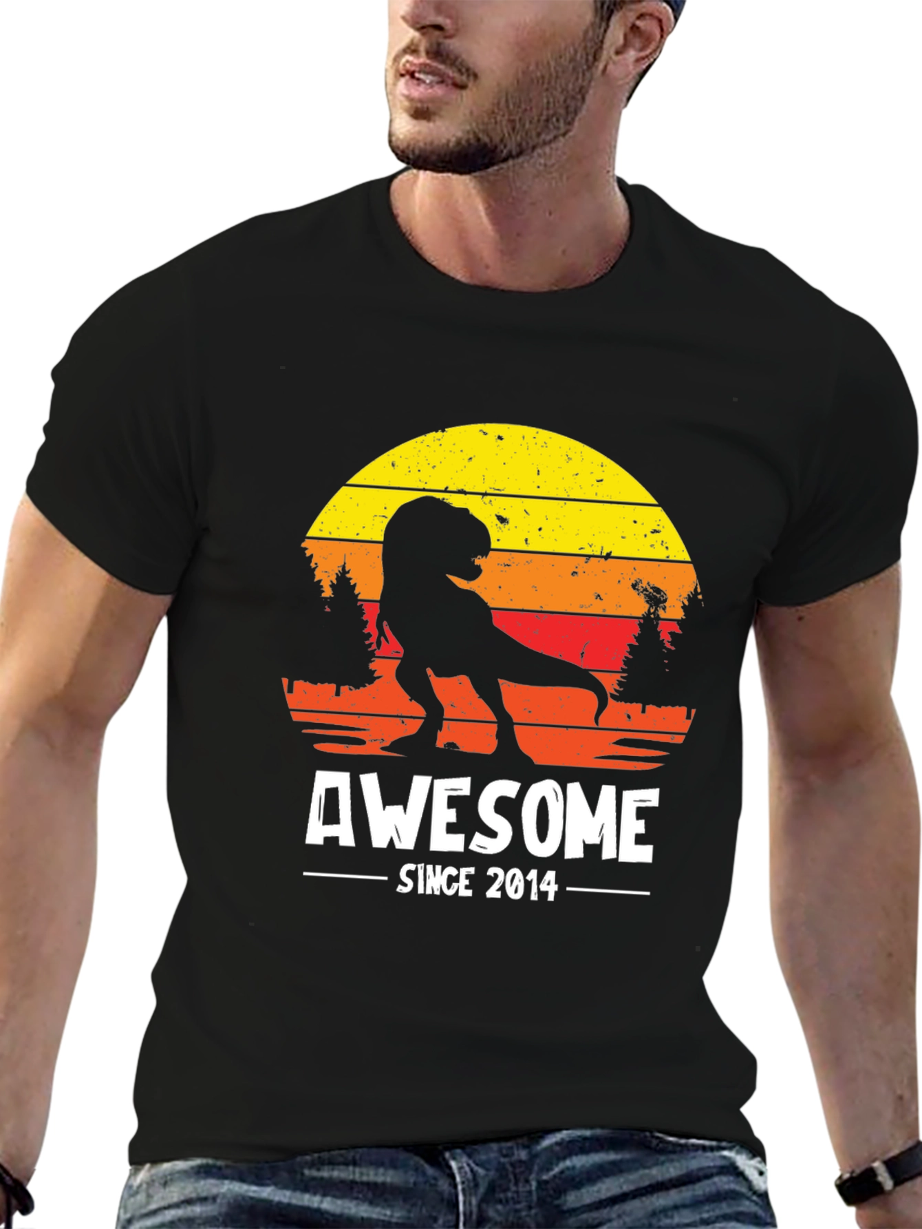 Awesome Since 2014 Dinosaur T-Shirt