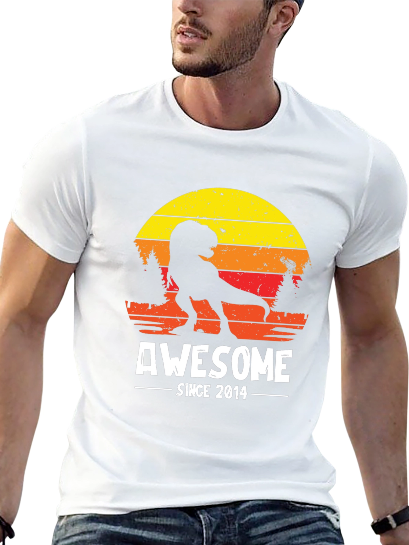Awesome Since 2014 Dinosaur T-Shirt