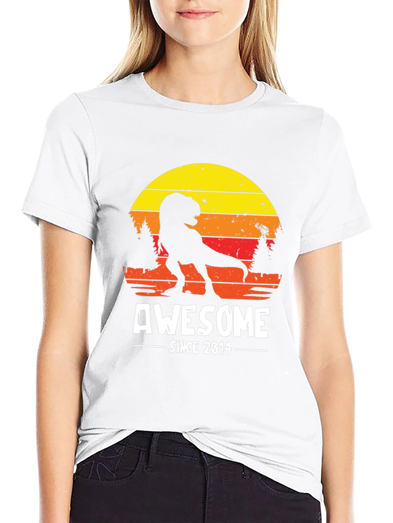 Awesome Since 2014 Dinosaur T-Shirt
