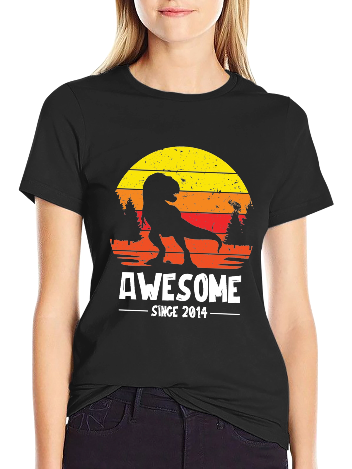 Awesome Since 2014 Dinosaur T-Shirt