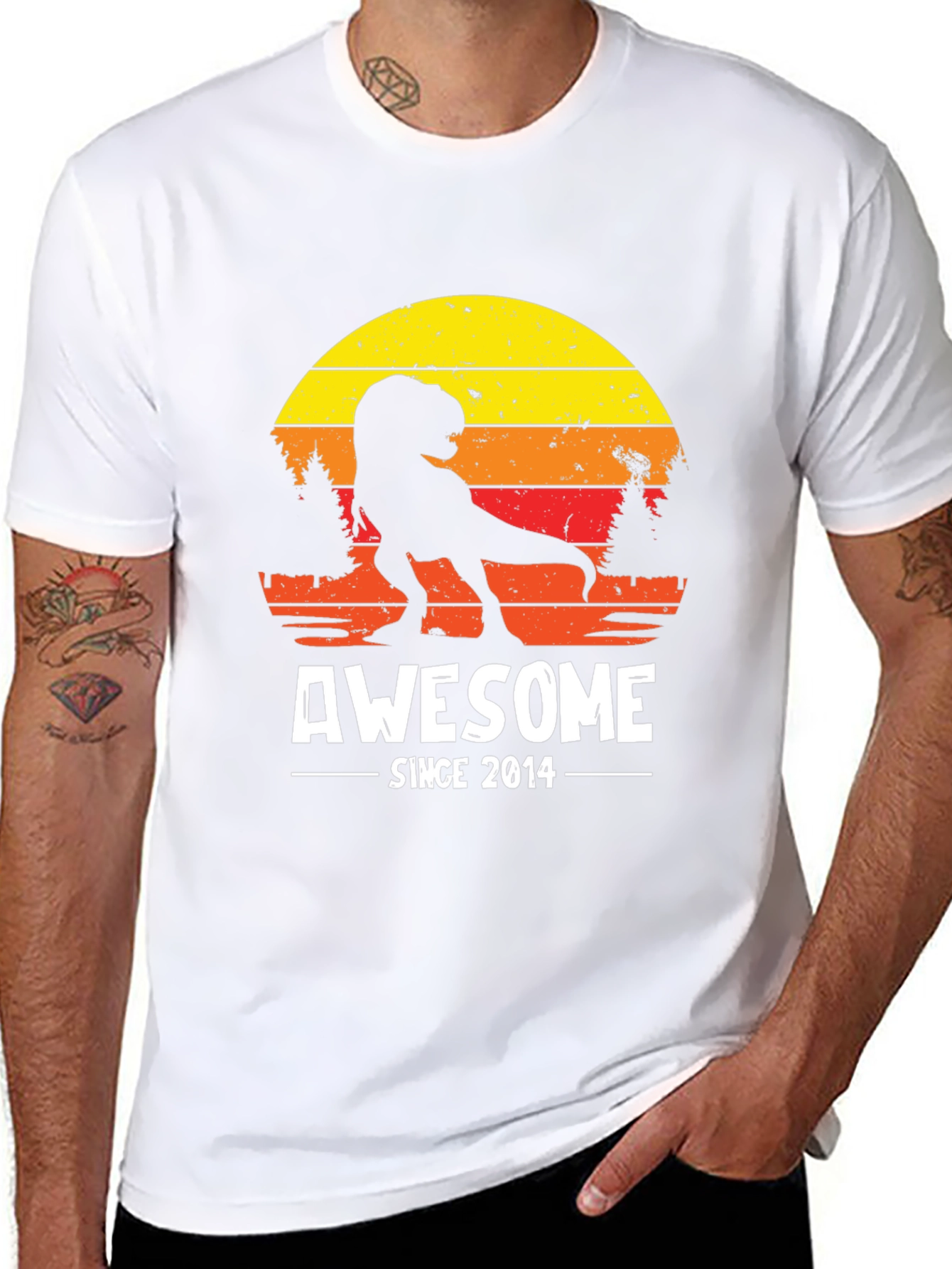 Awesome Since 2014 Dinosaur T-Shirt
