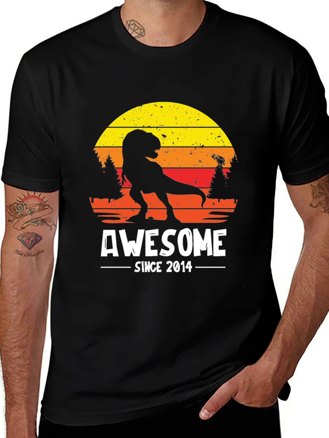 Awesome Since 2014 Dinosaur T-Shirt