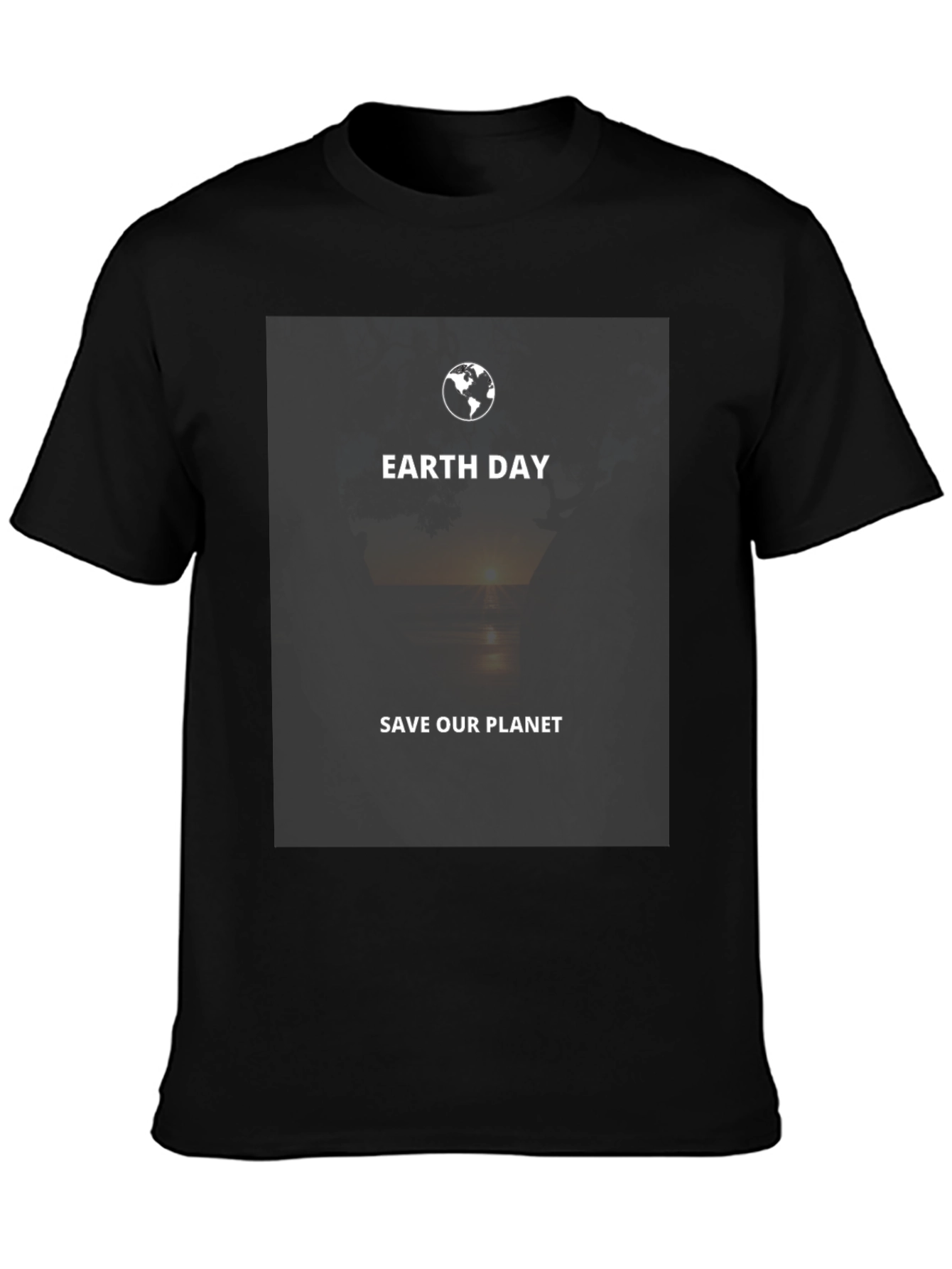Earth Day Save Our Planet Black T-Shirt