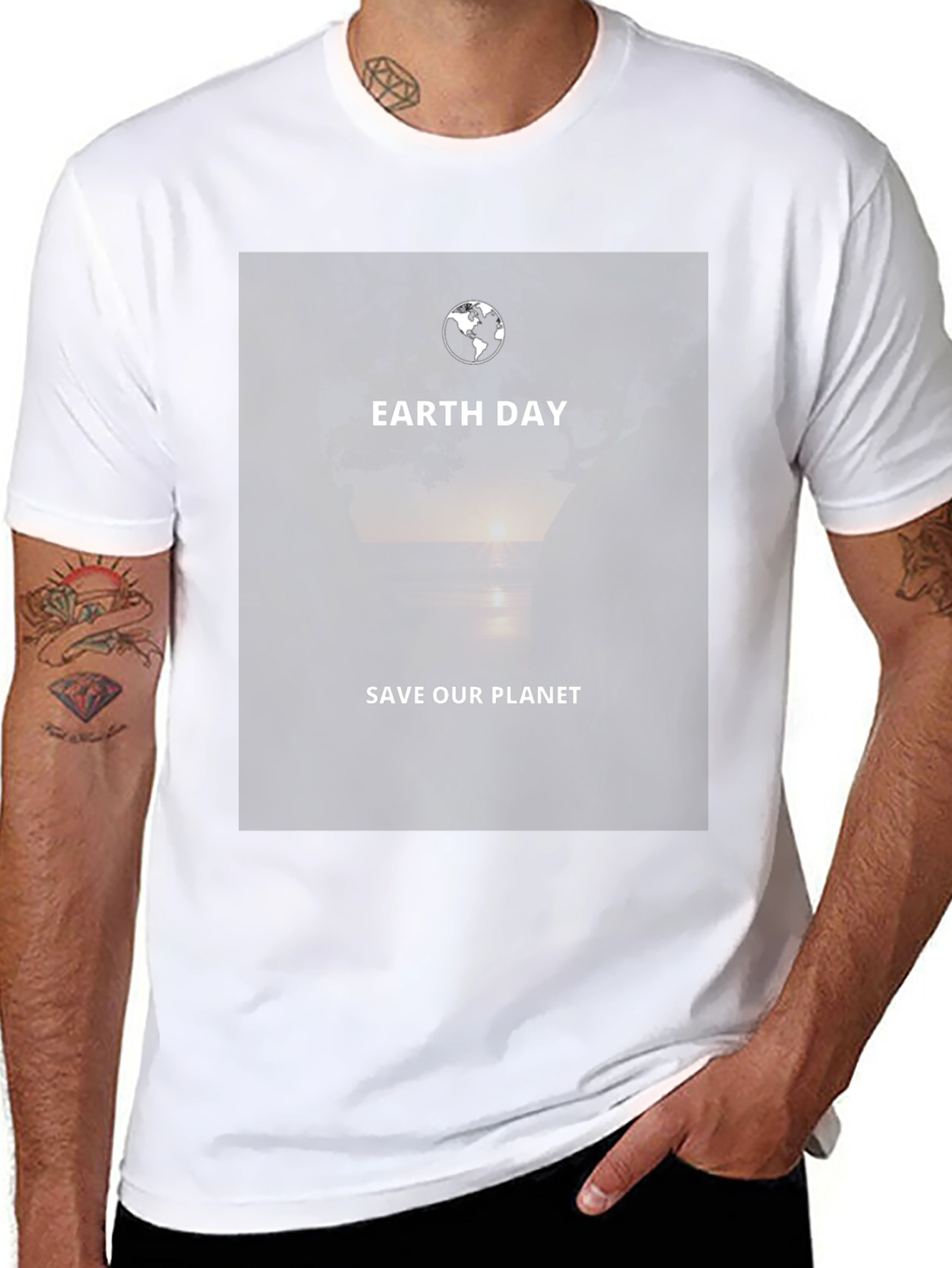 Earth Day Save Our Planet Black T-Shirt
