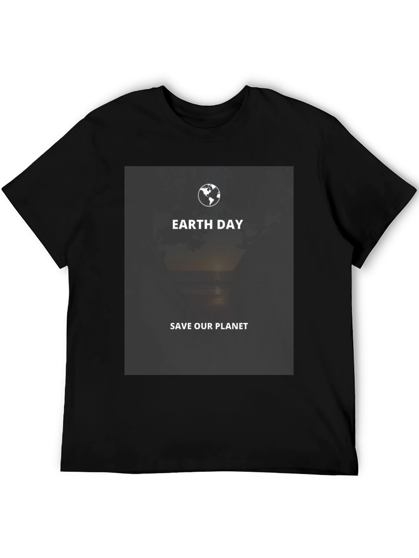 Earth Day Save Our Planet Black T-Shirt