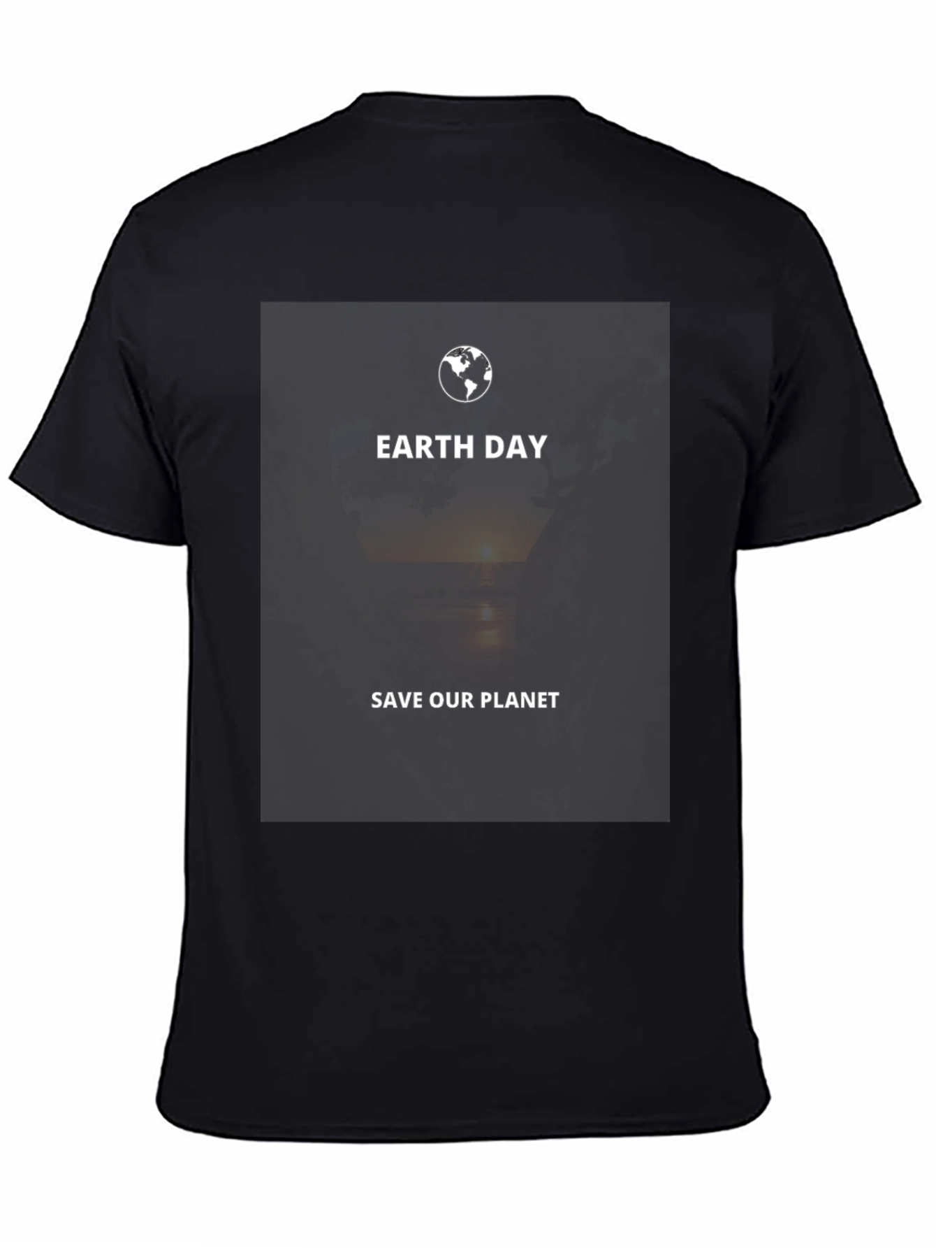 Earth Day Save Our Planet Black T-Shirt