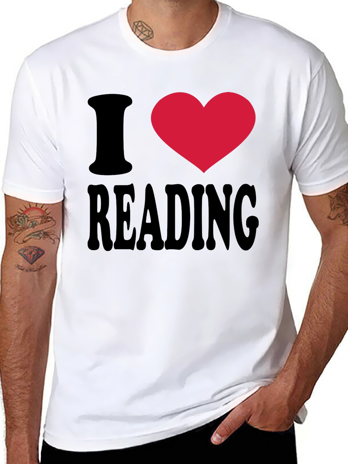I Heart Reading Black T-Shirt