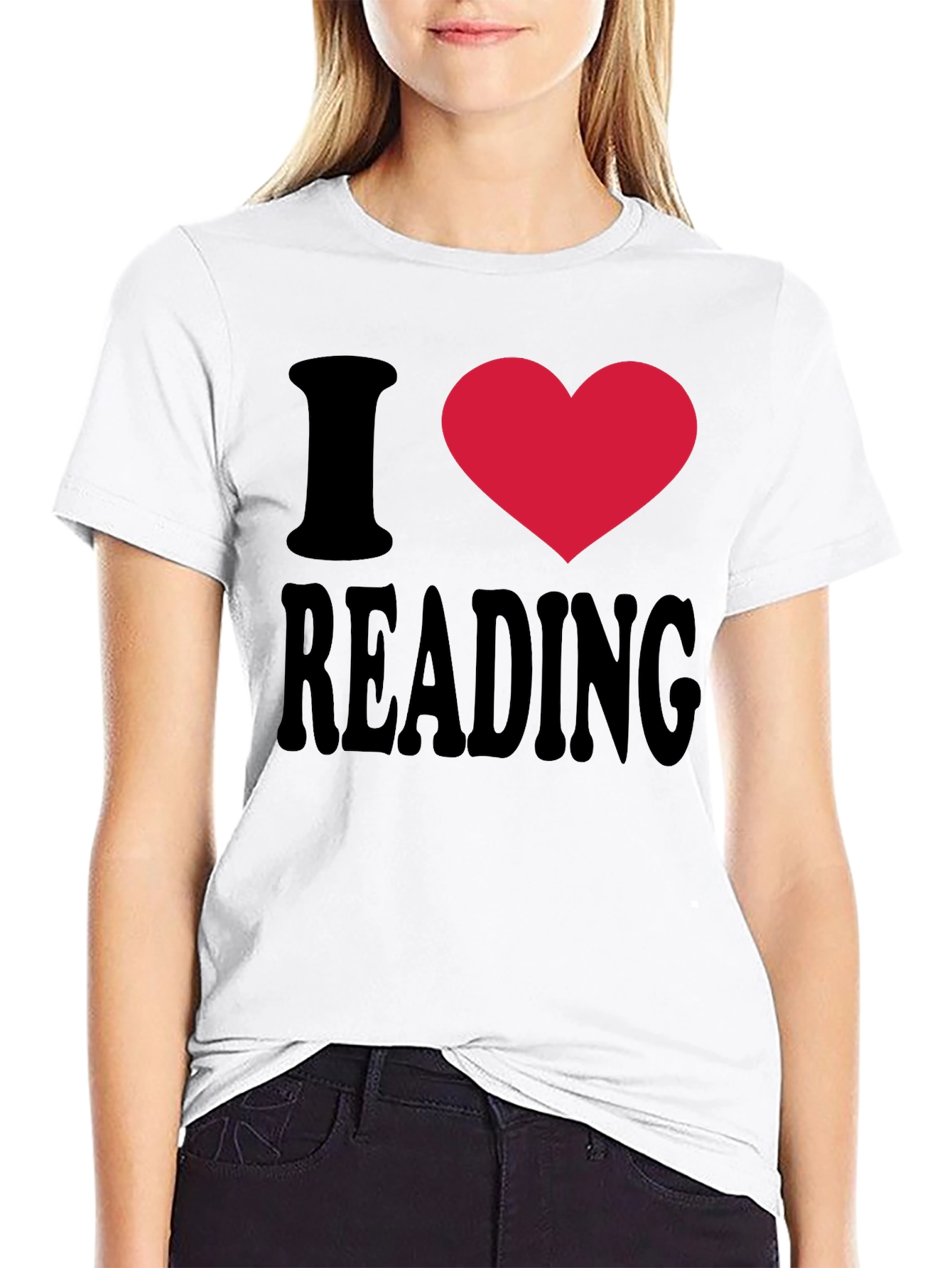 I Heart Reading Black T-Shirt