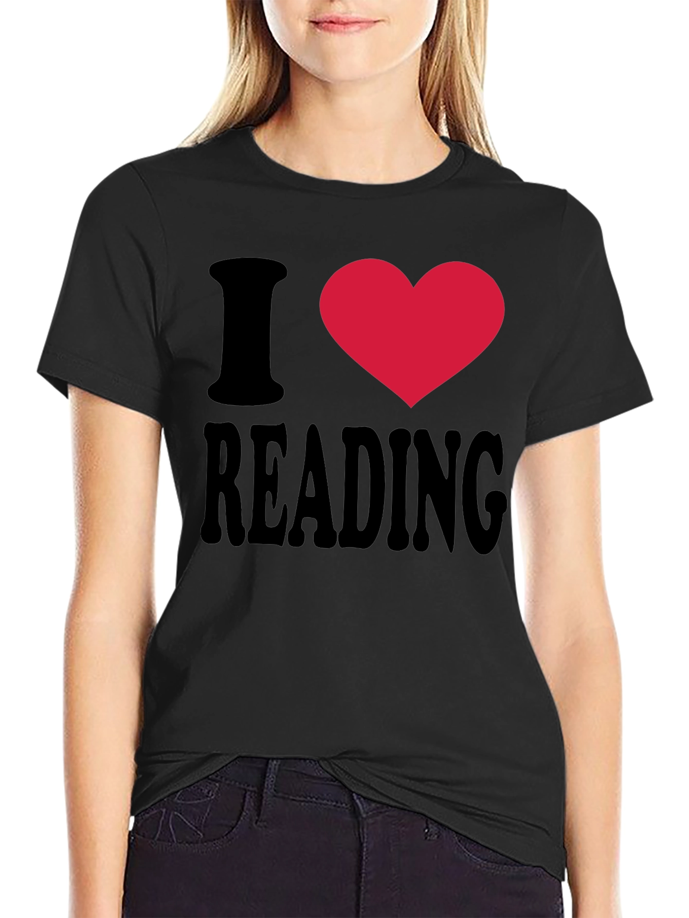 I Heart Reading Black T-Shirt