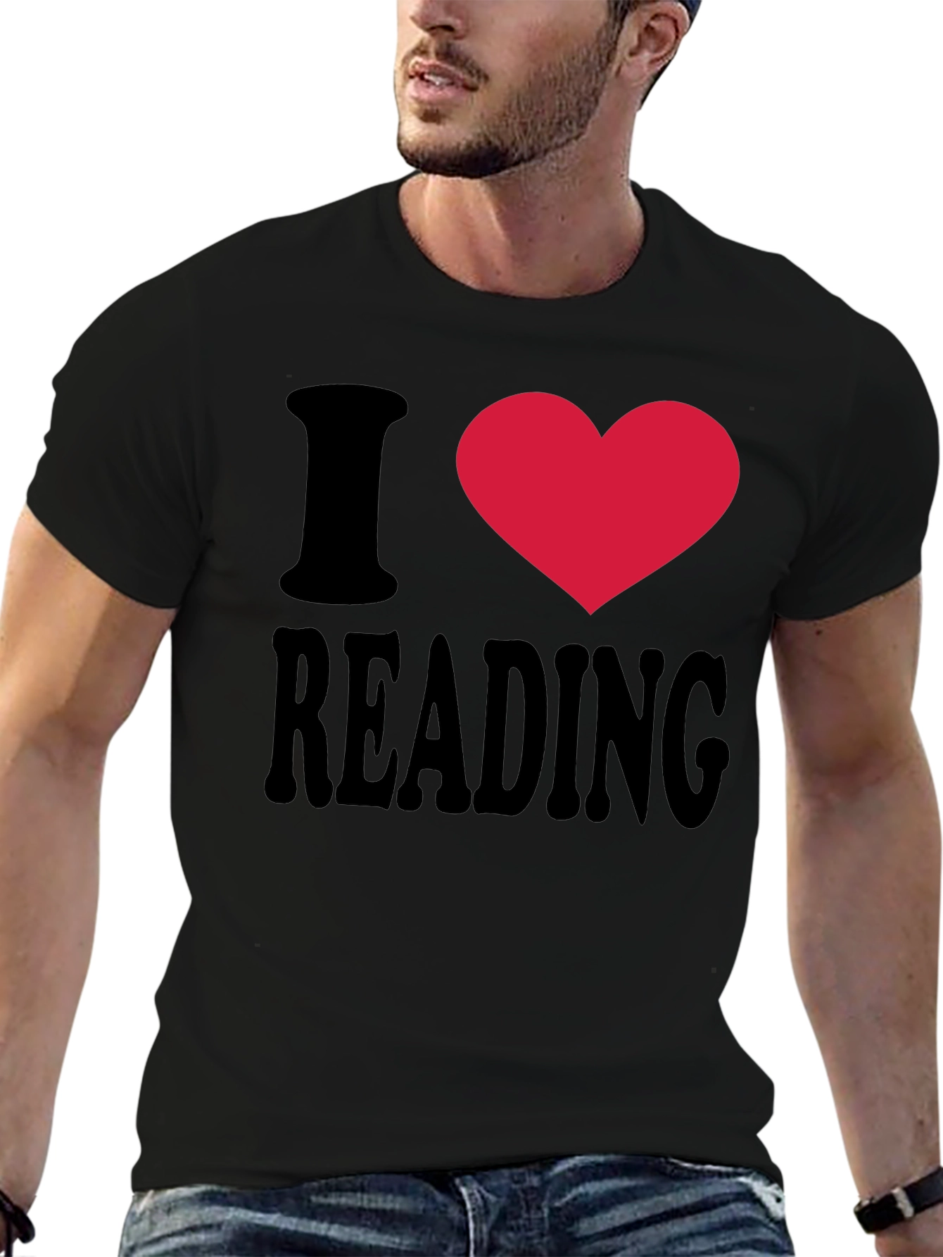 I Heart Reading Black T-Shirt