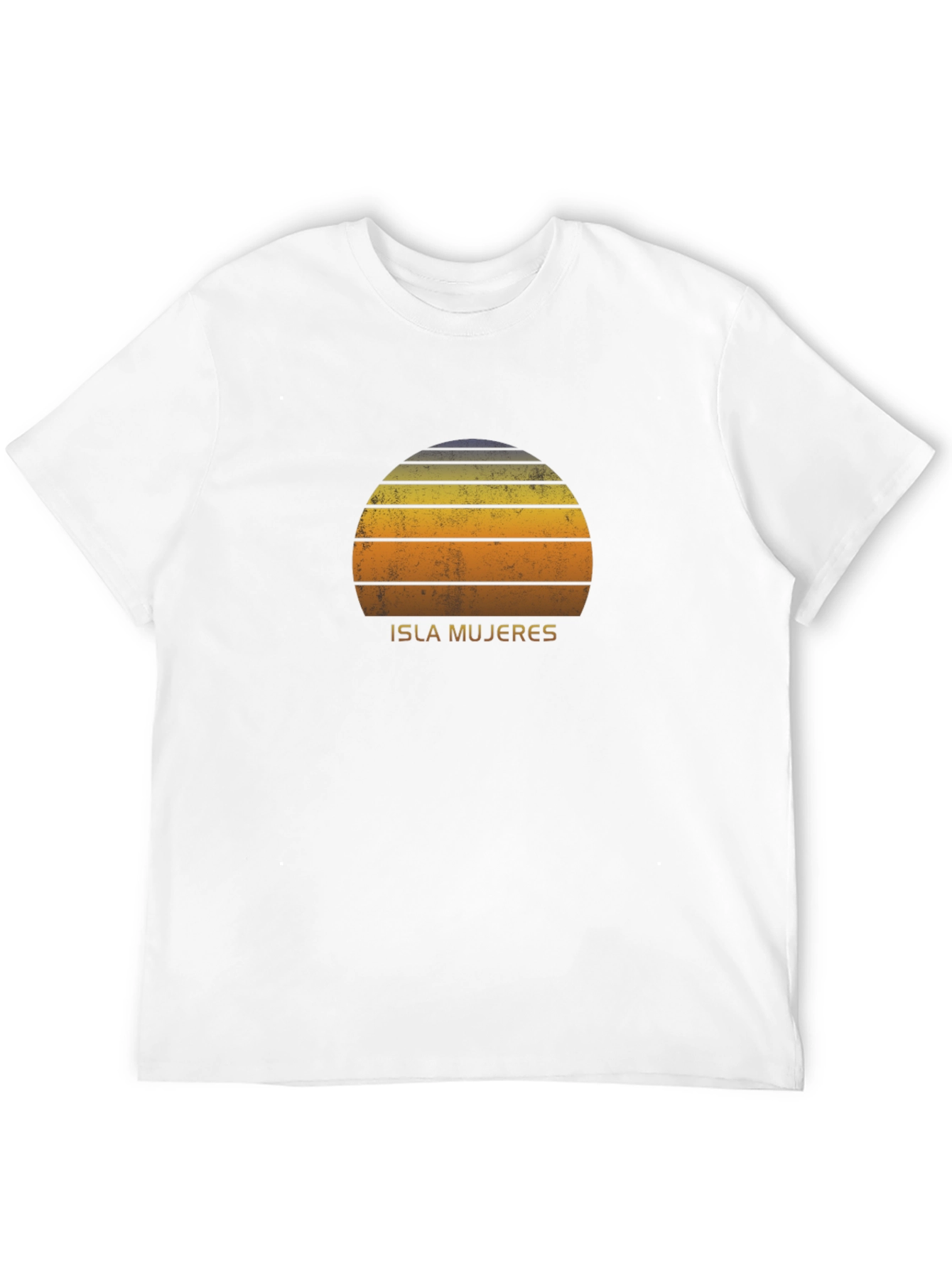 Isla Mujeres Sunset Graphic Tee - Casual Black T-Shirt