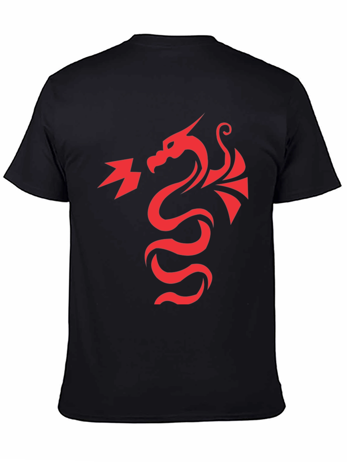 Red Dragon Graphic Tee - Black