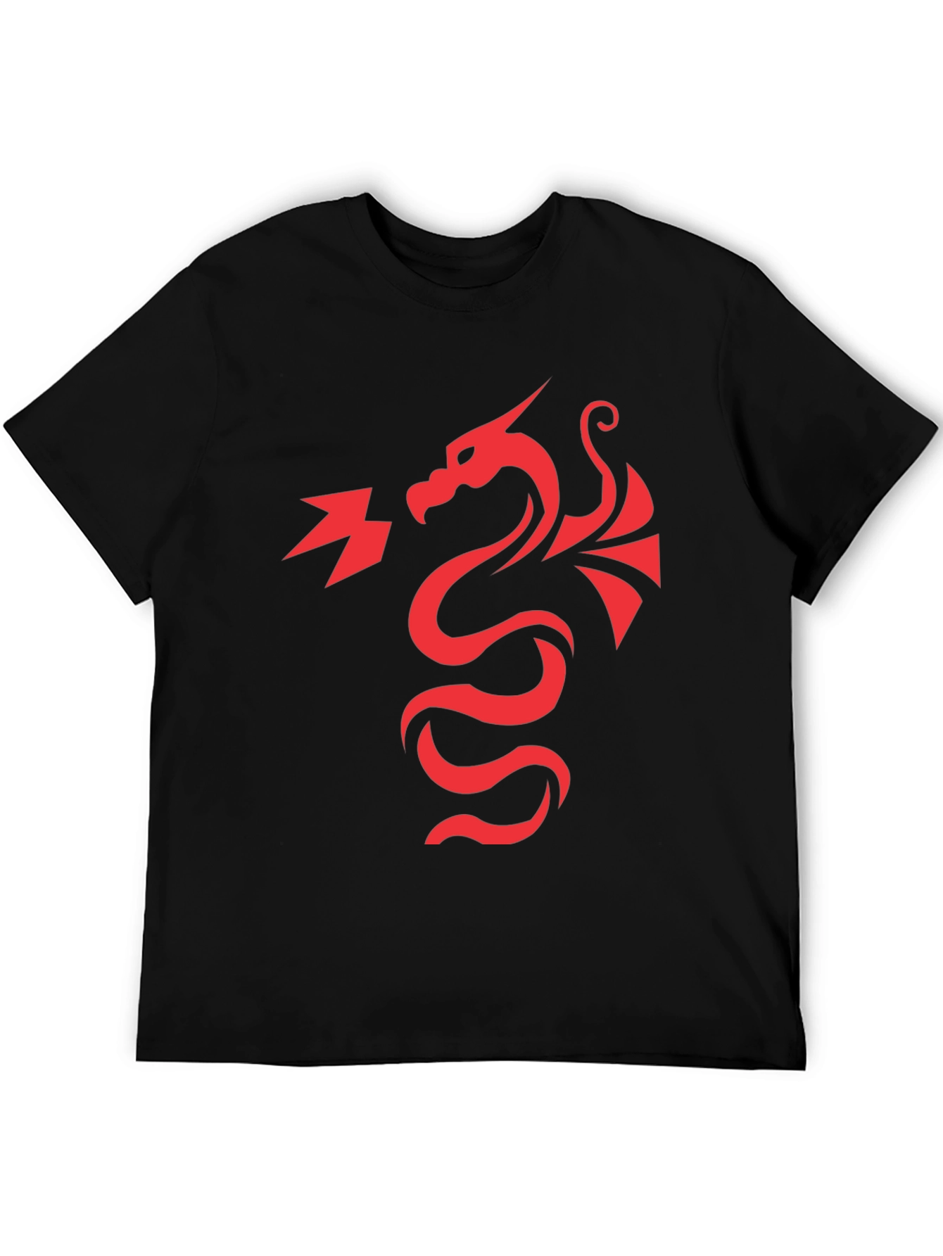 Red Dragon Graphic Tee - Black