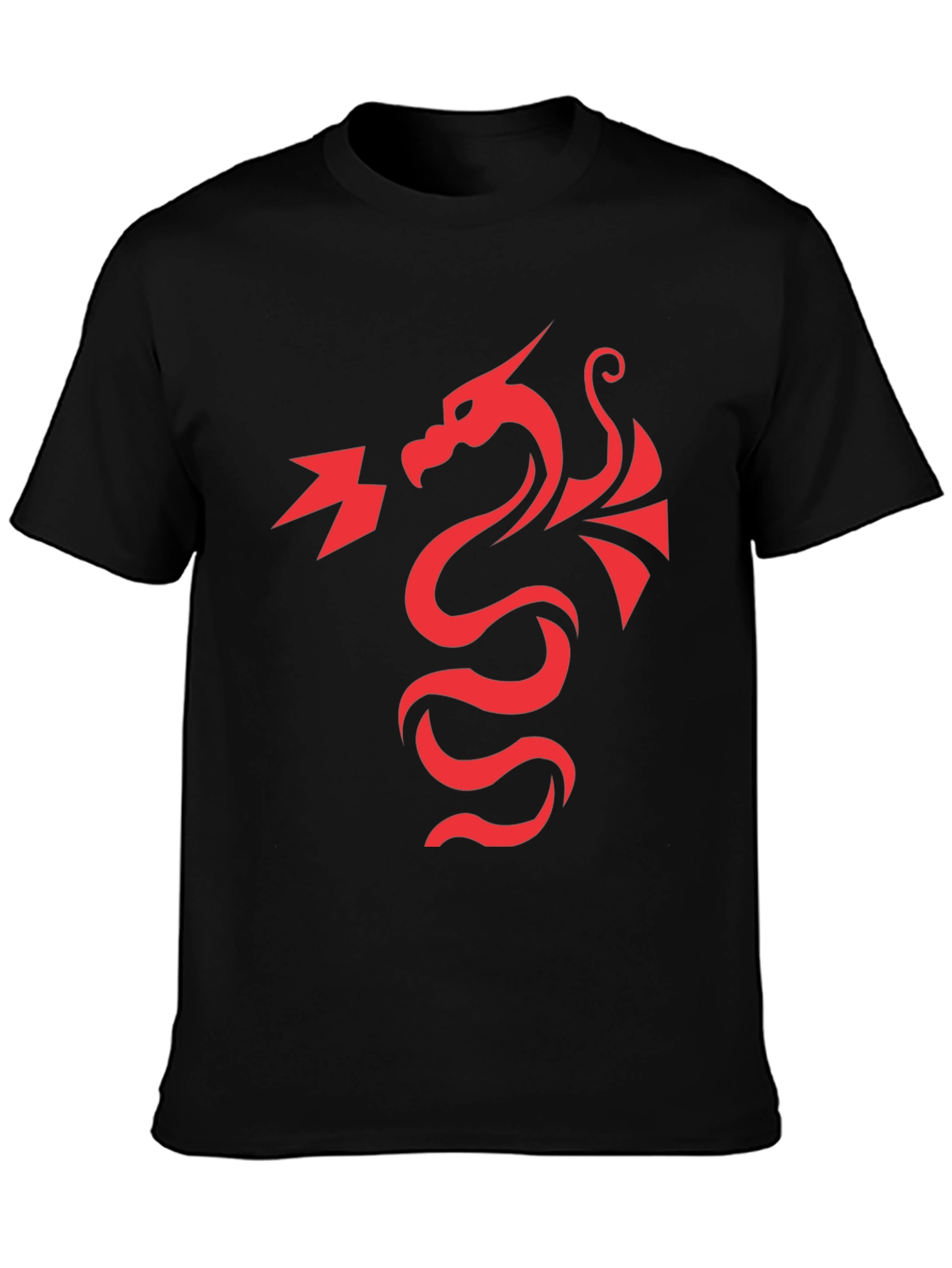 Red Dragon Graphic Tee - Black