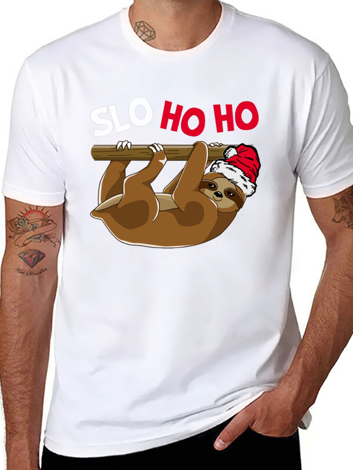 SLO HO HO Sloth Christmas T-Shirt