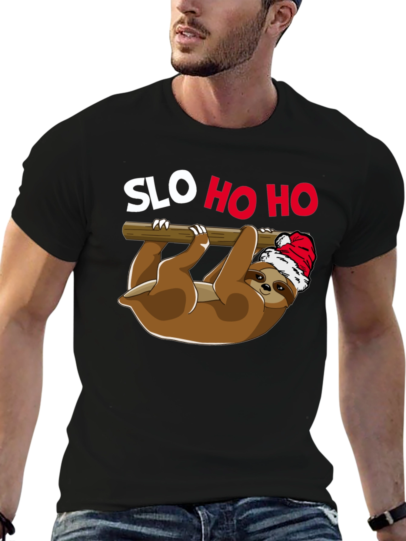 SLO HO HO Sloth Christmas T-Shirt