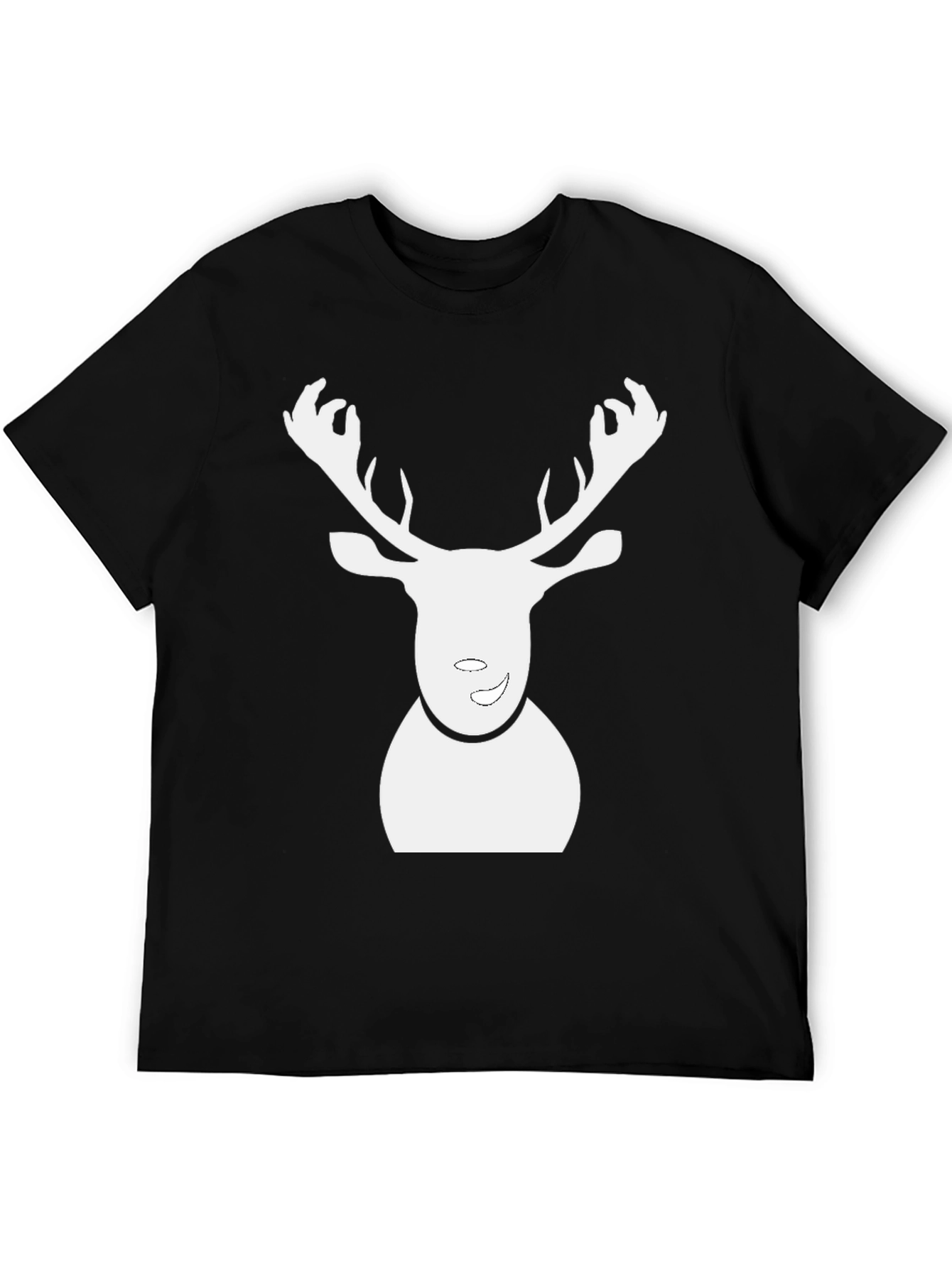 Reindeer Graphic Black T-Shirt