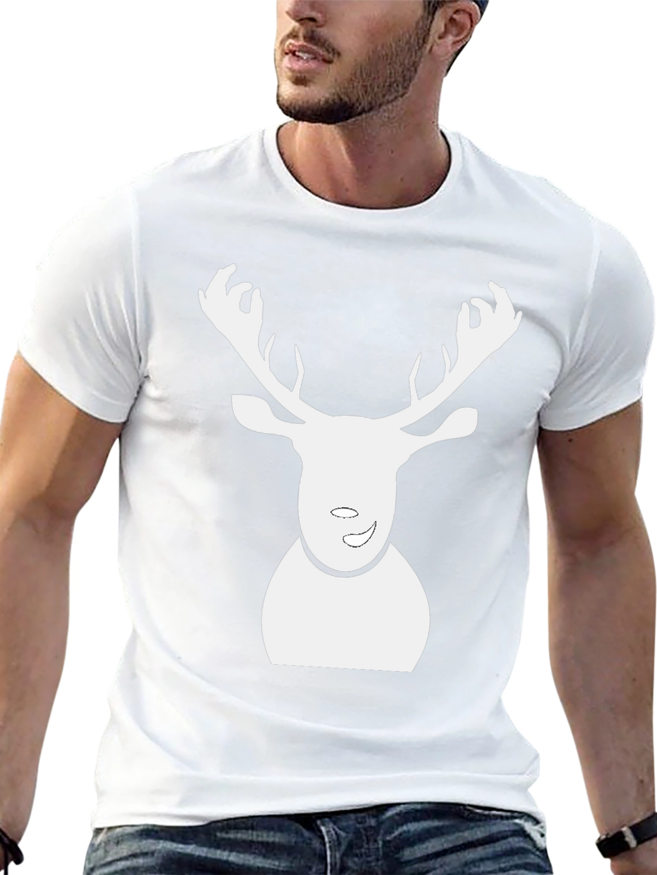 Reindeer Graphic Black T-Shirt