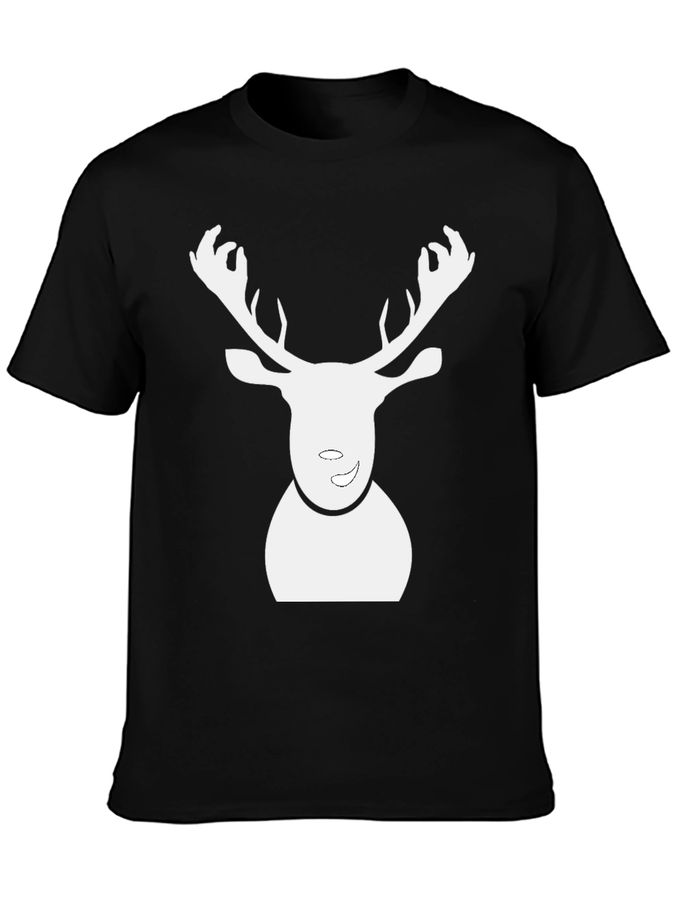 Reindeer Graphic Black T-Shirt