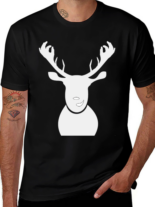 Reindeer Graphic Black T-Shirt
