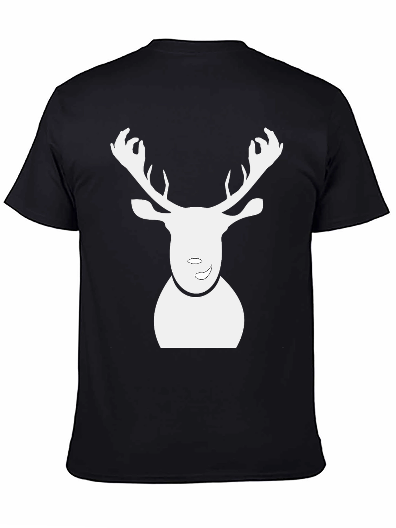 Reindeer Graphic Black T-Shirt