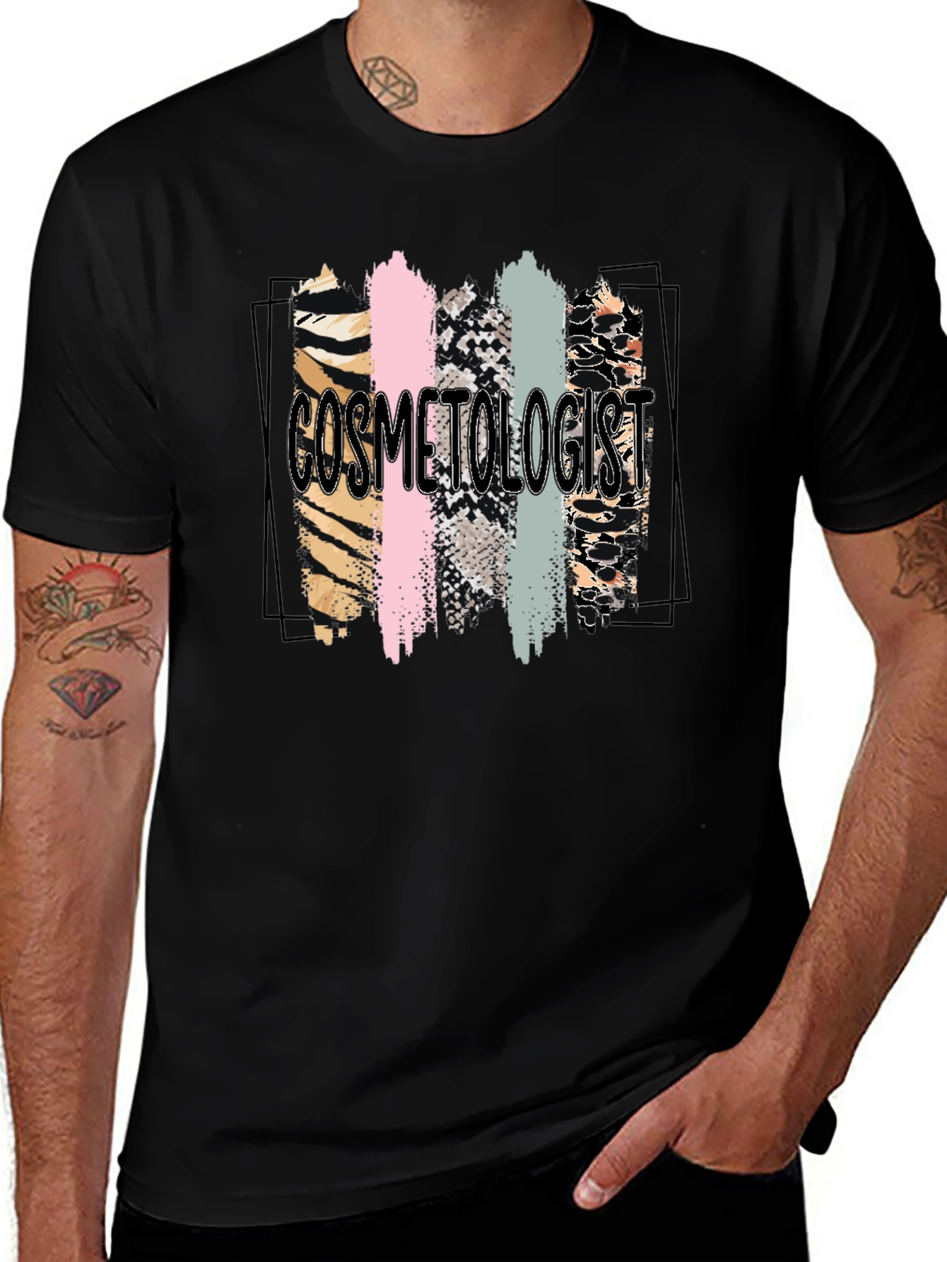 Cosmetologist Animal Print T-Shirt