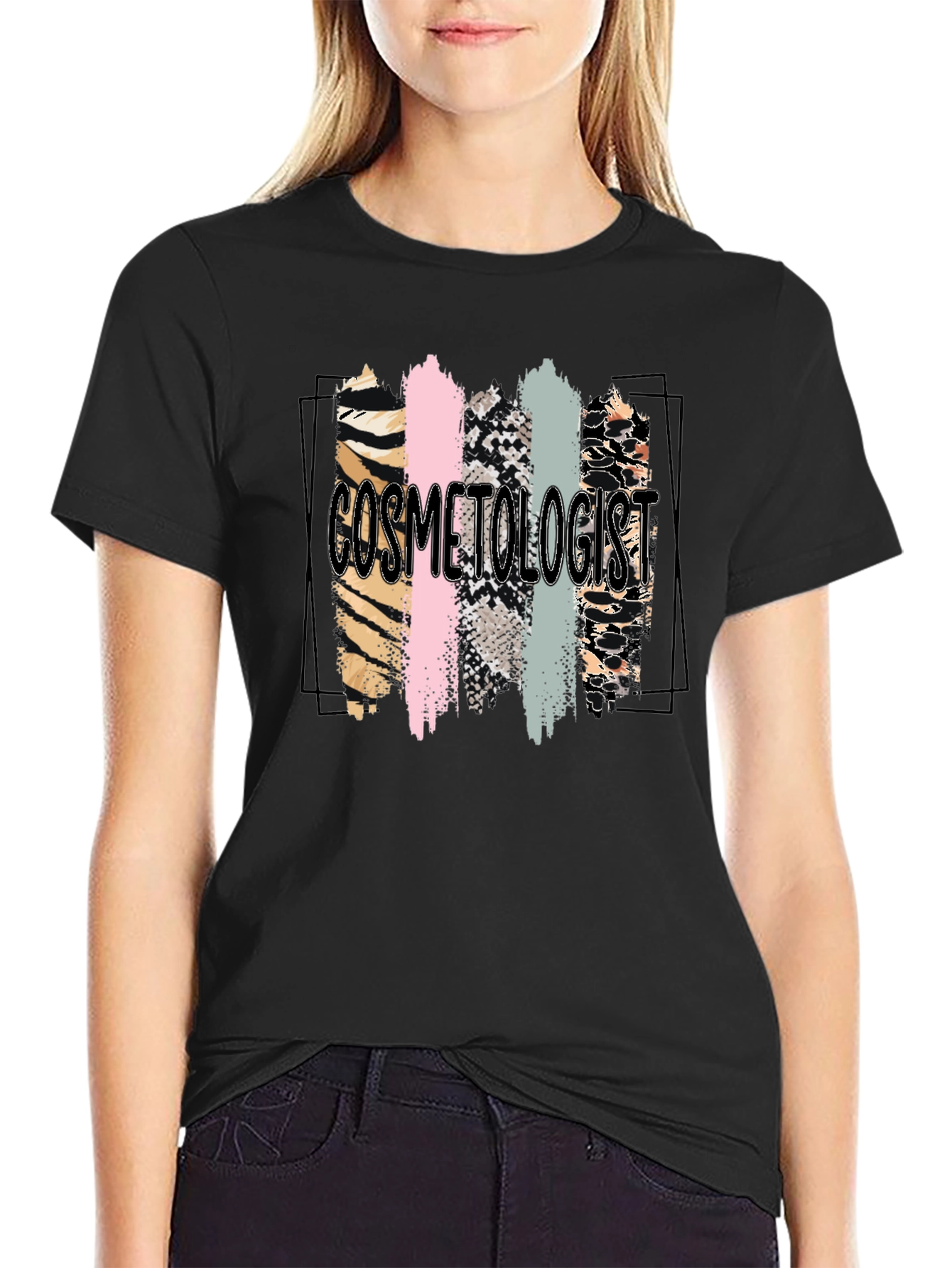 Cosmetologist Animal Print T-Shirt