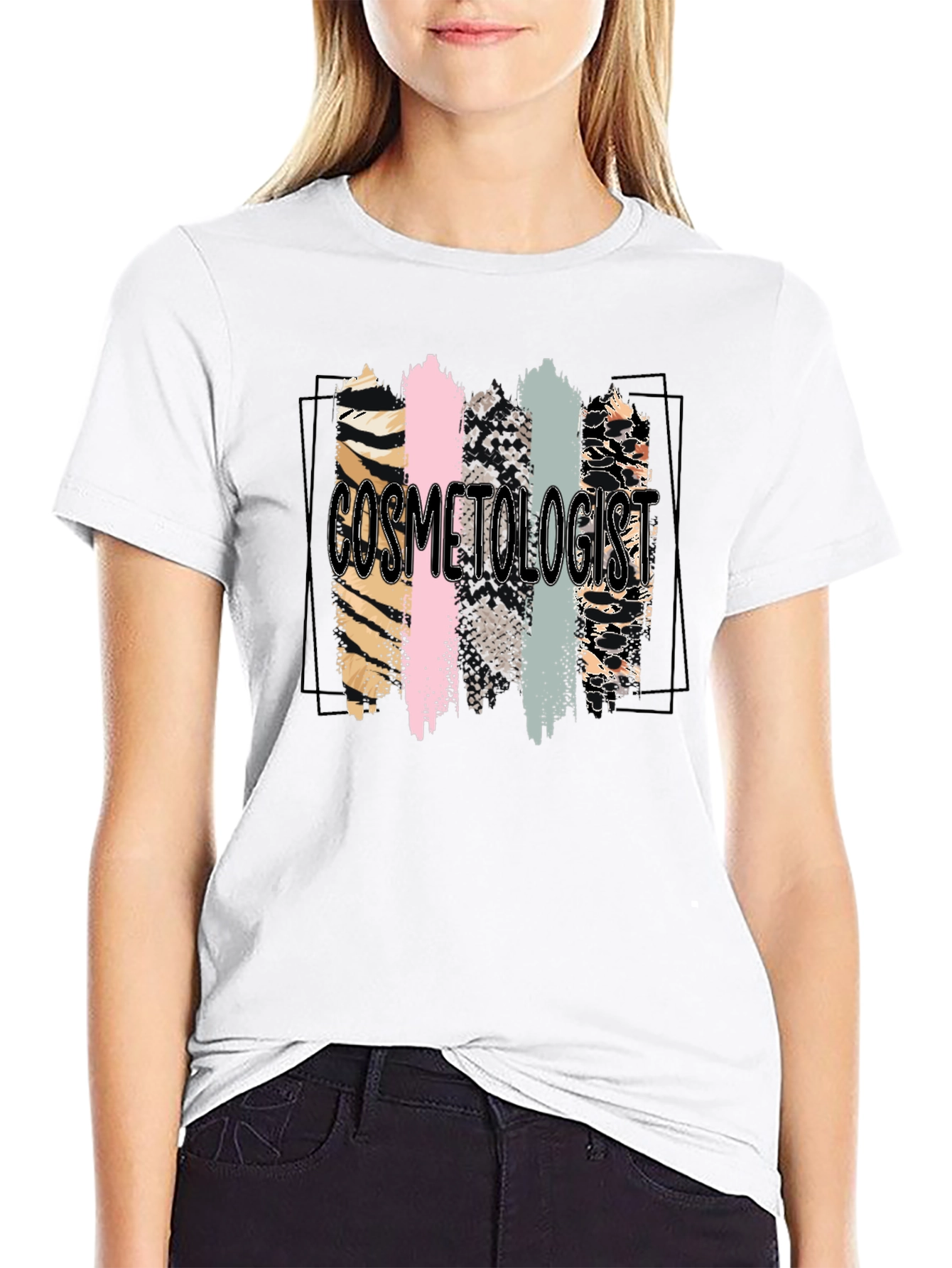 Cosmetologist Animal Print T-Shirt
