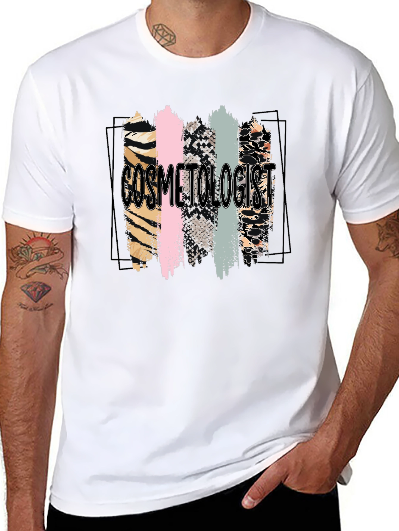 Cosmetologist Animal Print T-Shirt