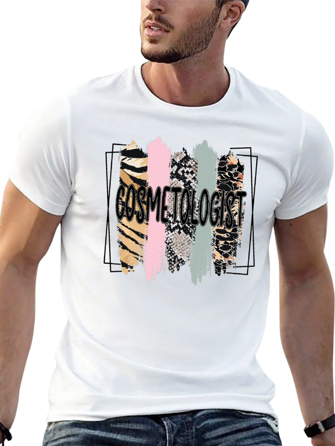 Cosmetologist Animal Print T-Shirt
