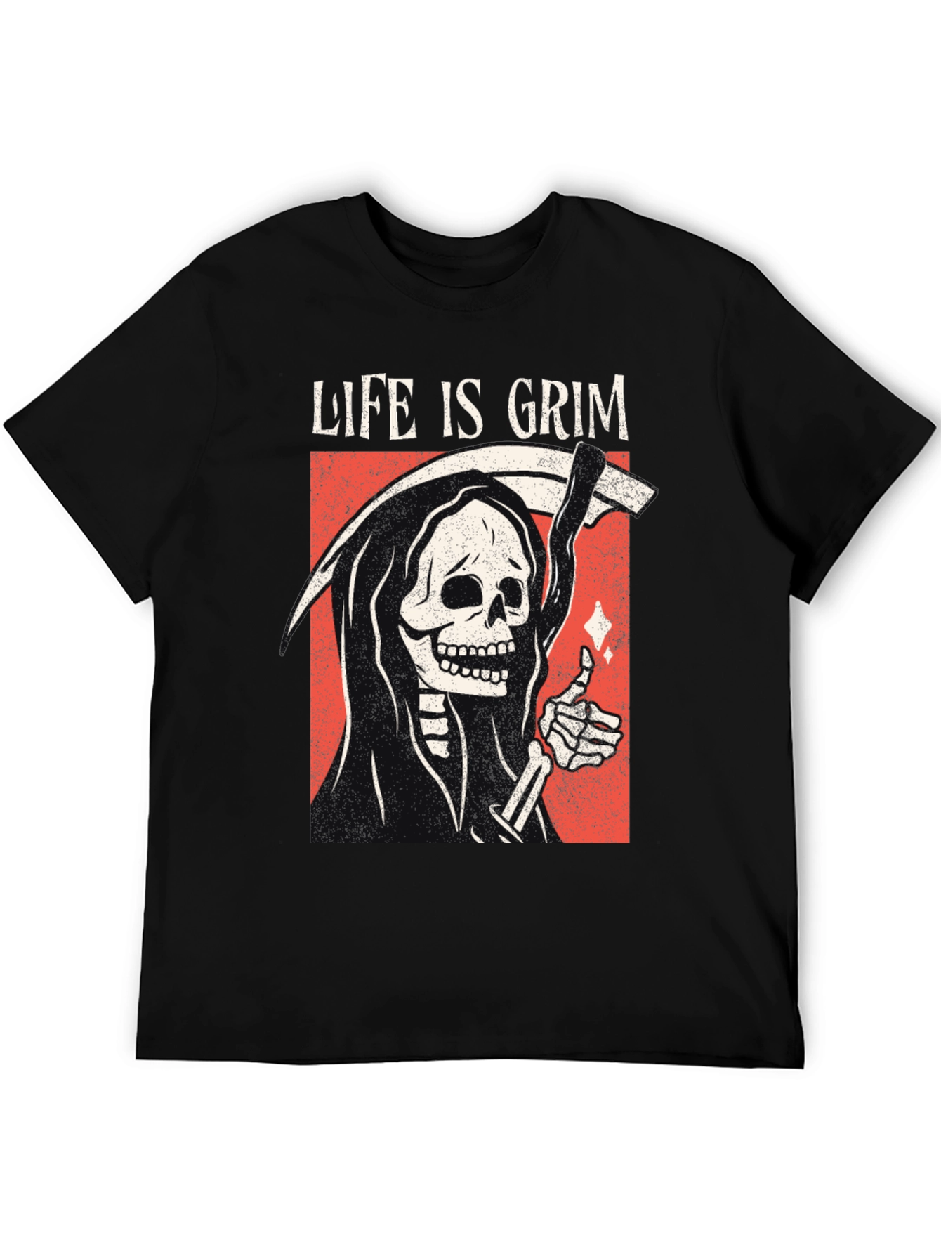 Life Is Grim Graphic Tee - Black