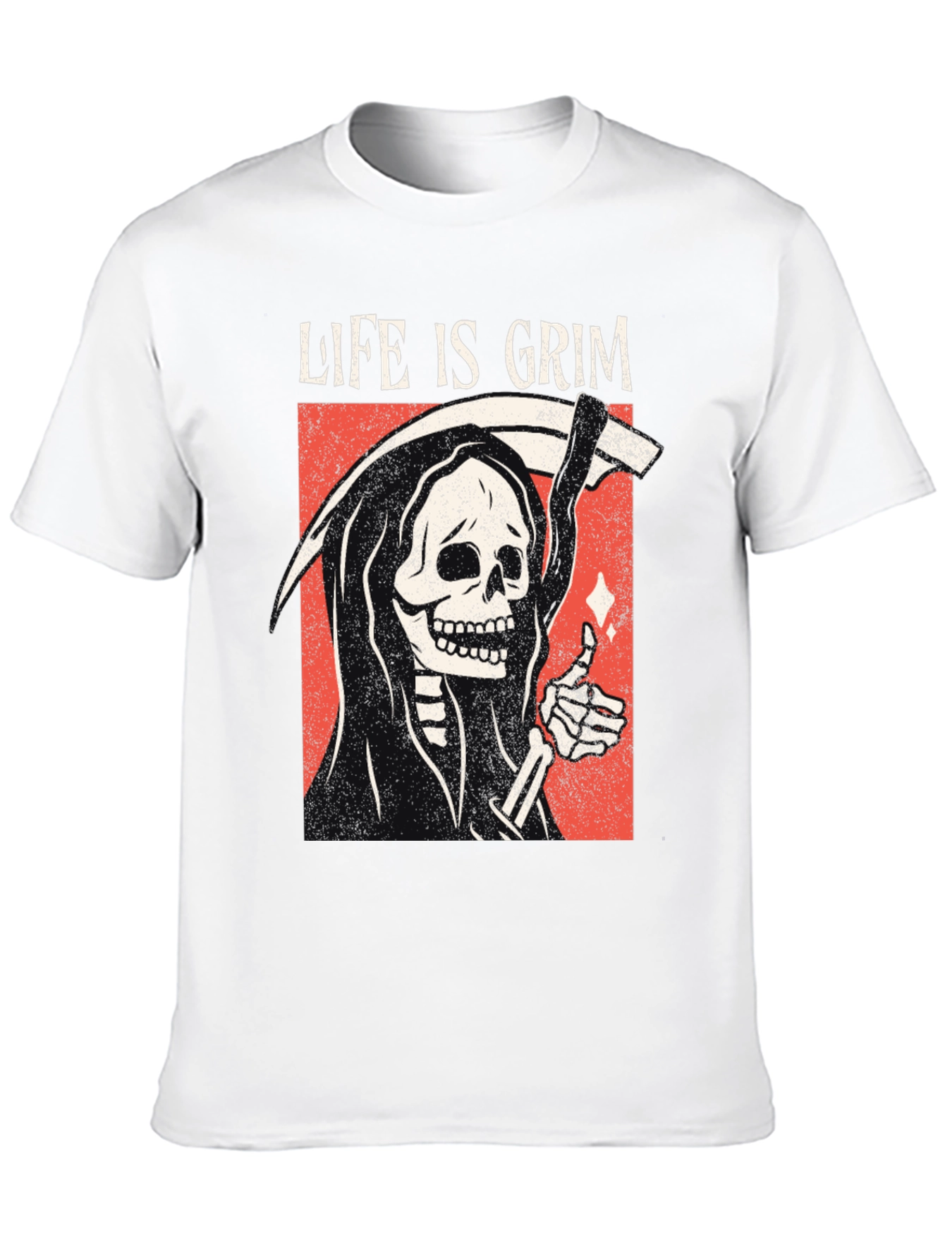 Life Is Grim Graphic Tee - Black