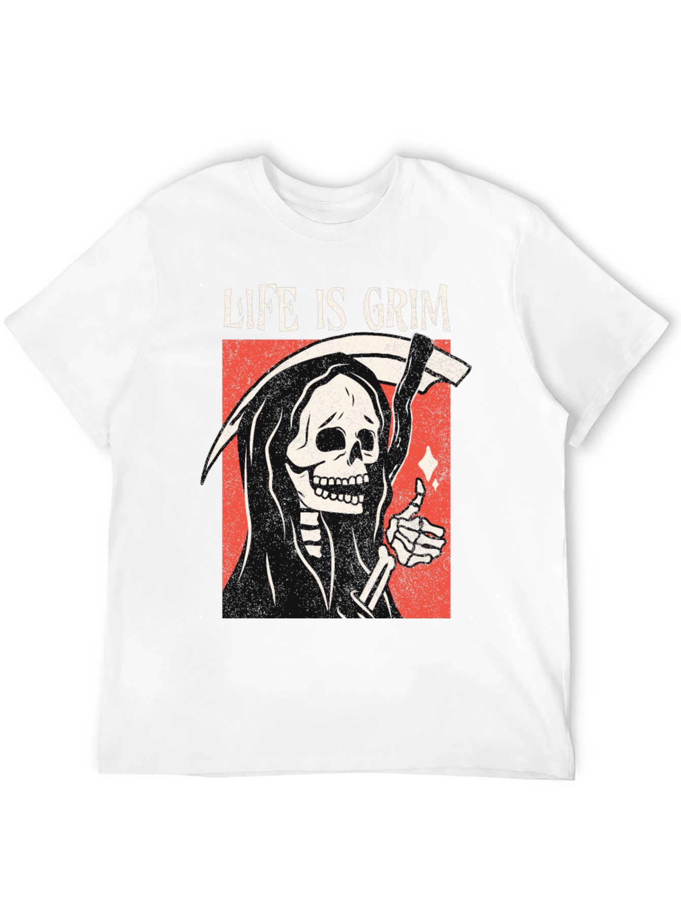 Life Is Grim Graphic Tee - Black