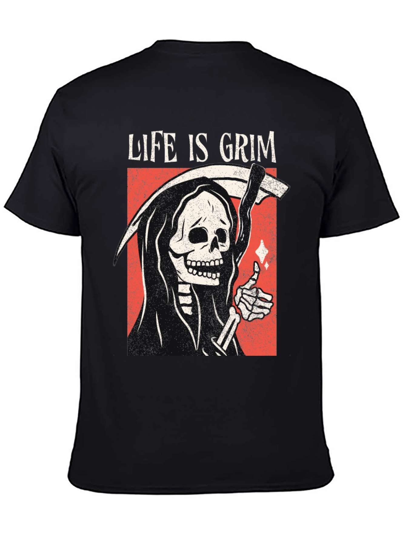Life Is Grim Graphic Tee - Black