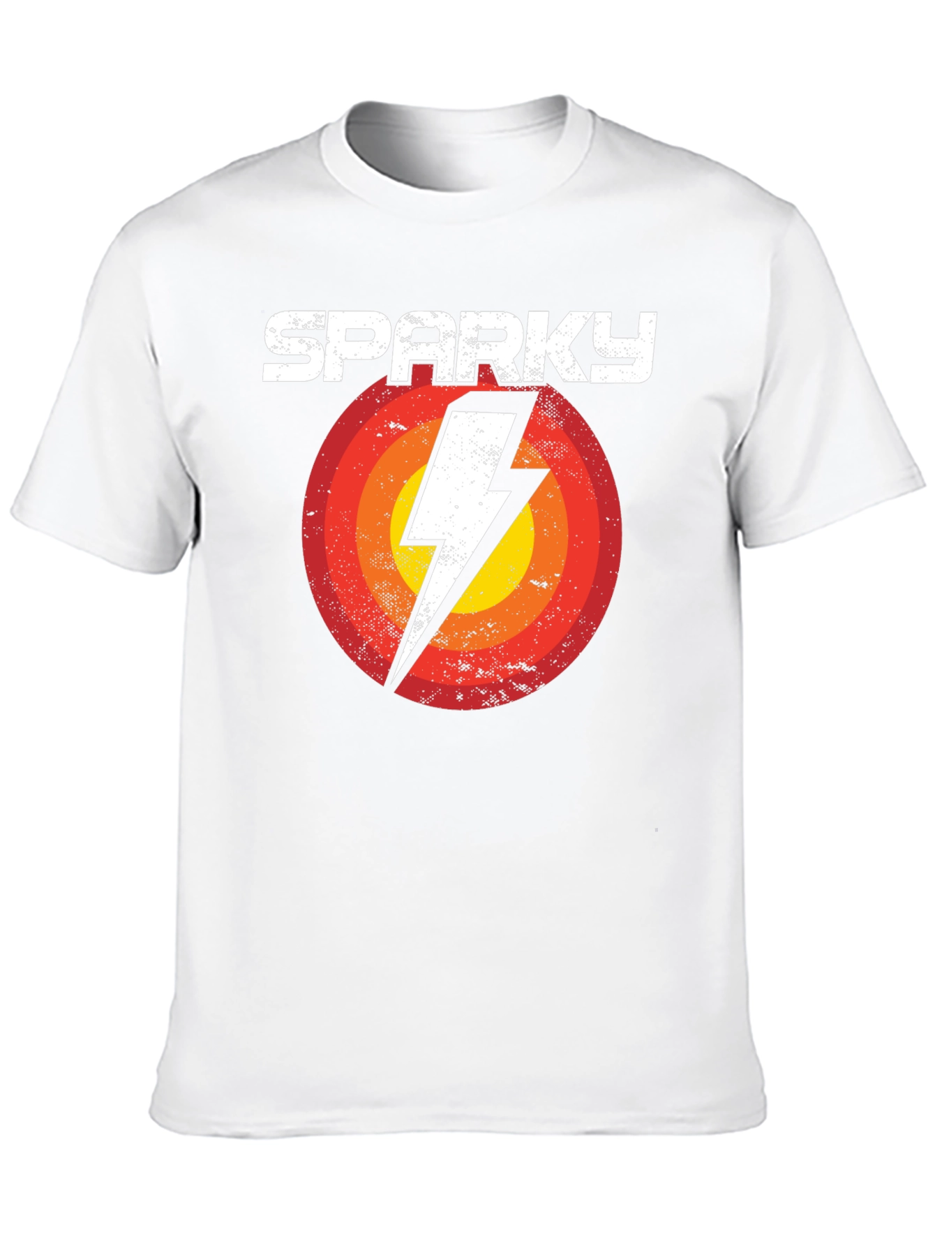 Sparky Graphic Tee - Retro Lightning Bolt Design