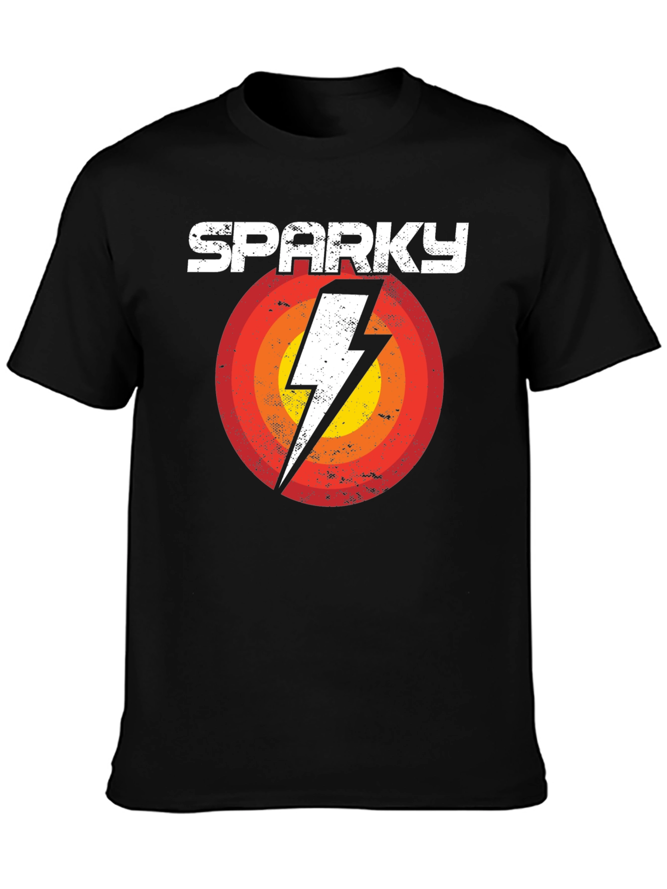 Sparky Graphic Tee - Retro Lightning Bolt Design