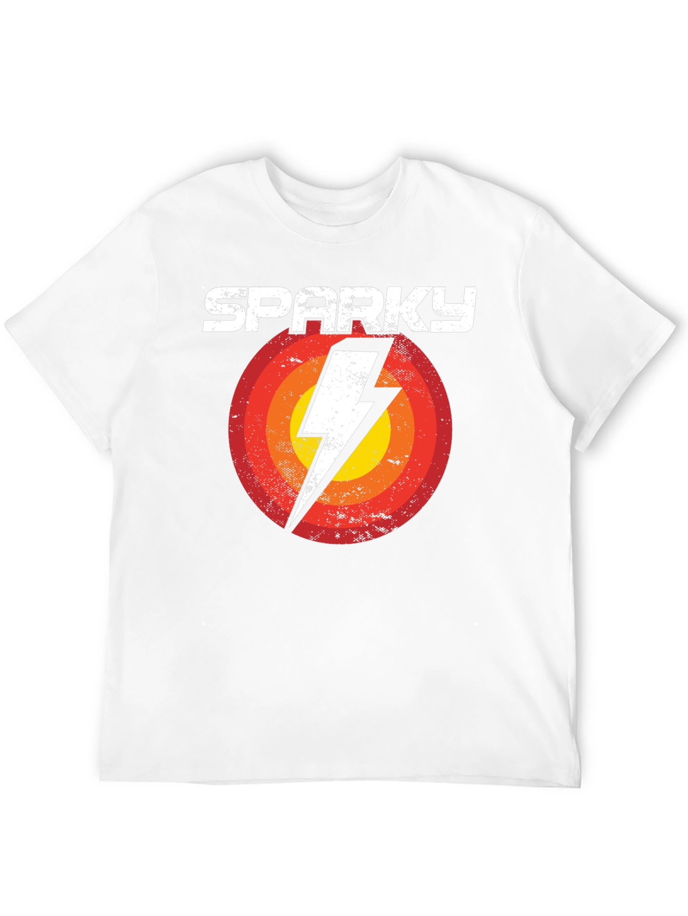 Sparky Graphic Tee - Retro Lightning Bolt Design